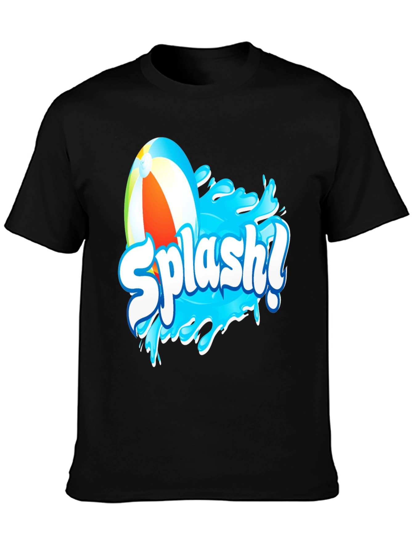 Splash! Graphic T-Shirt - Black Cotton Tee