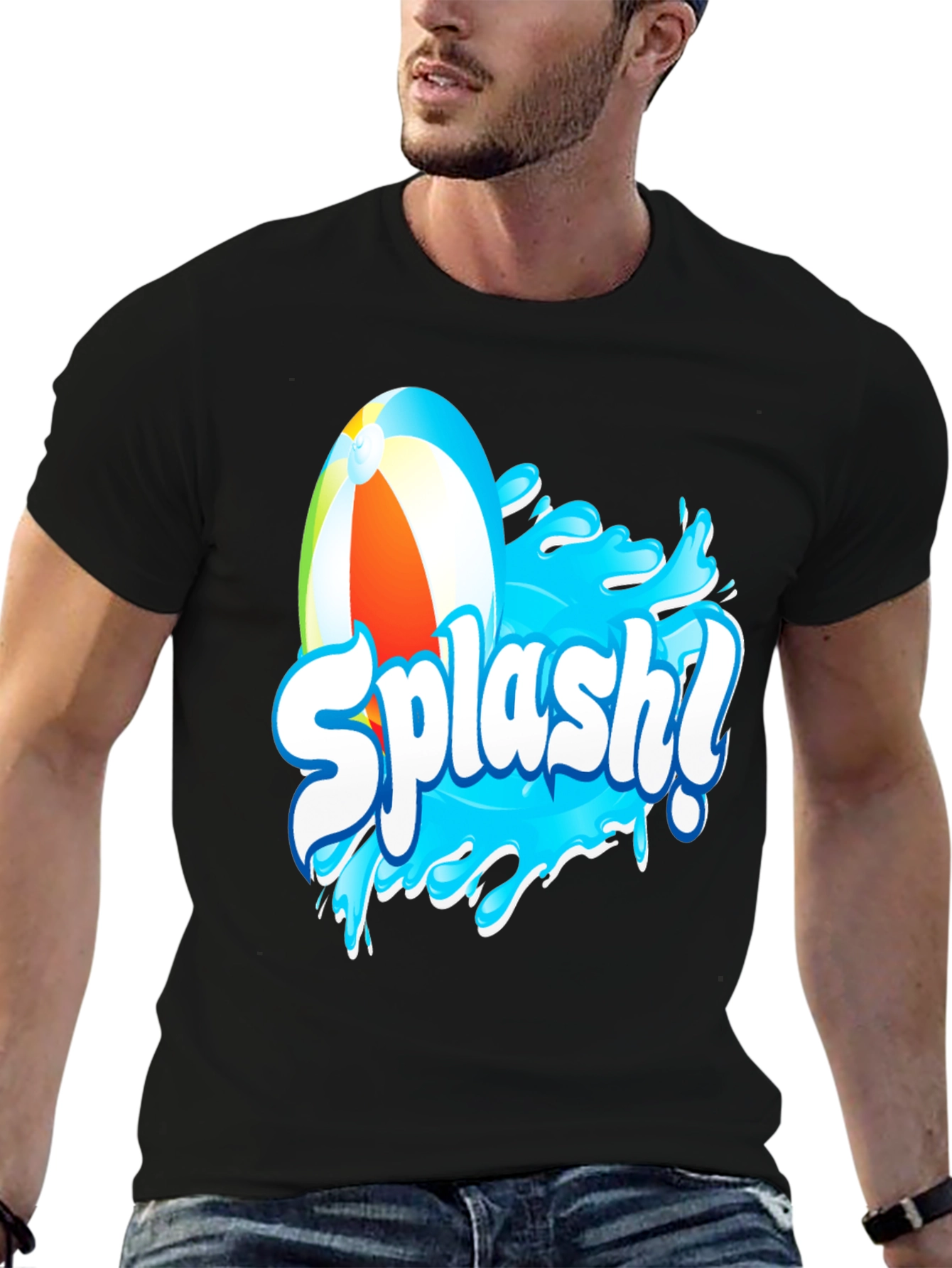 Splash! Graphic T-Shirt - Black Cotton Tee