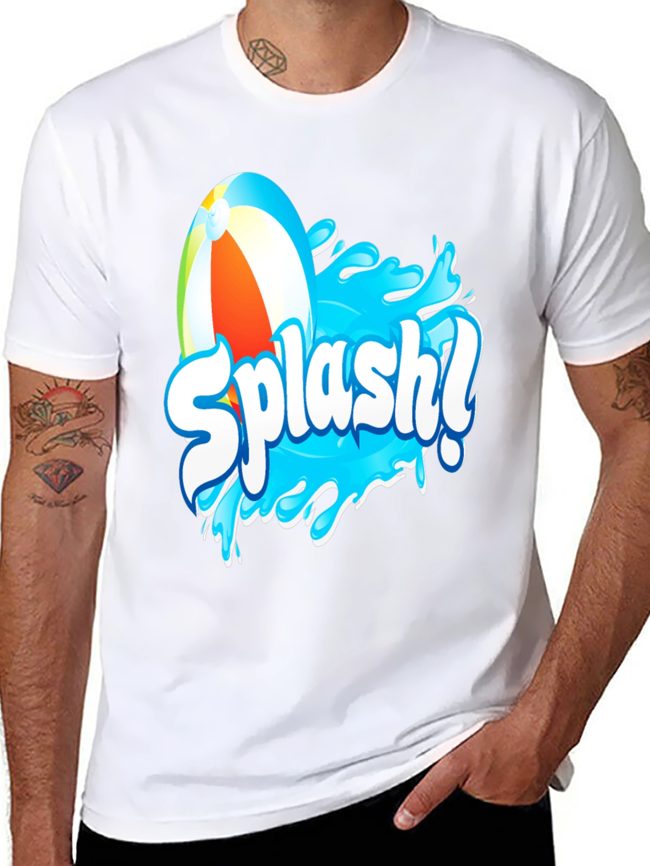 Splash! Graphic T-Shirt - Black Cotton Tee