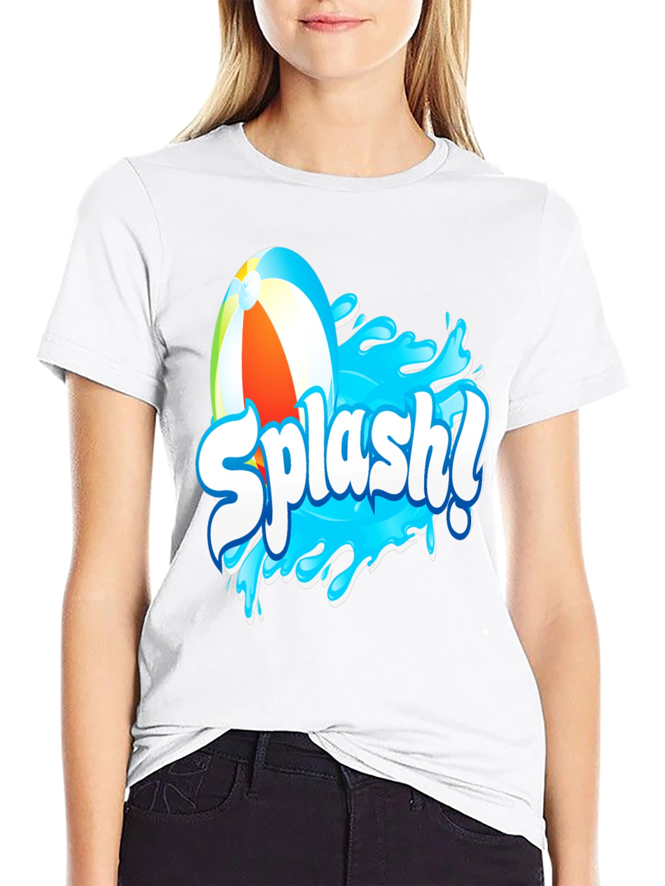 Splash! Graphic T-Shirt - Black Cotton Tee