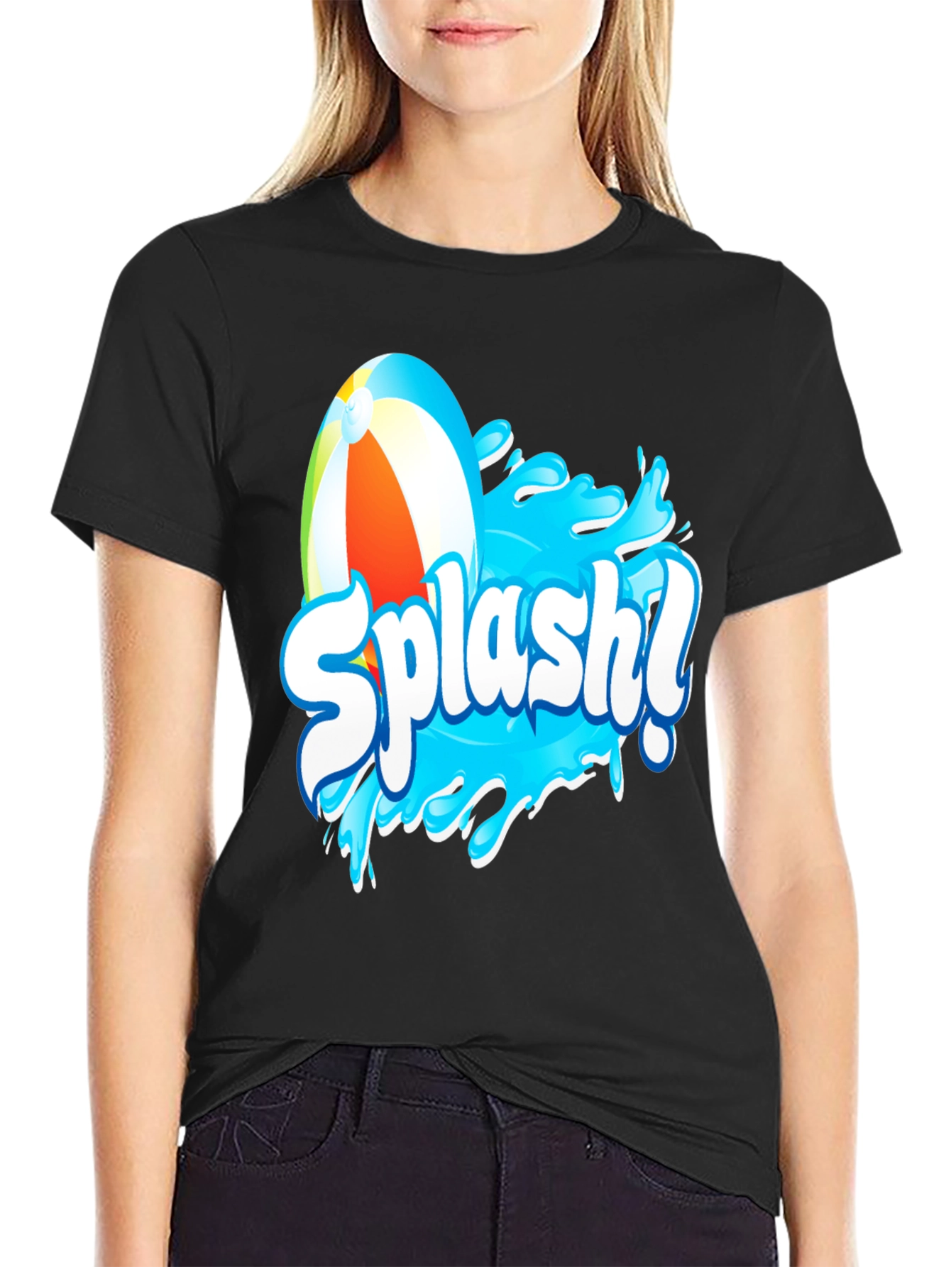 Splash! Graphic T-Shirt - Black Cotton Tee