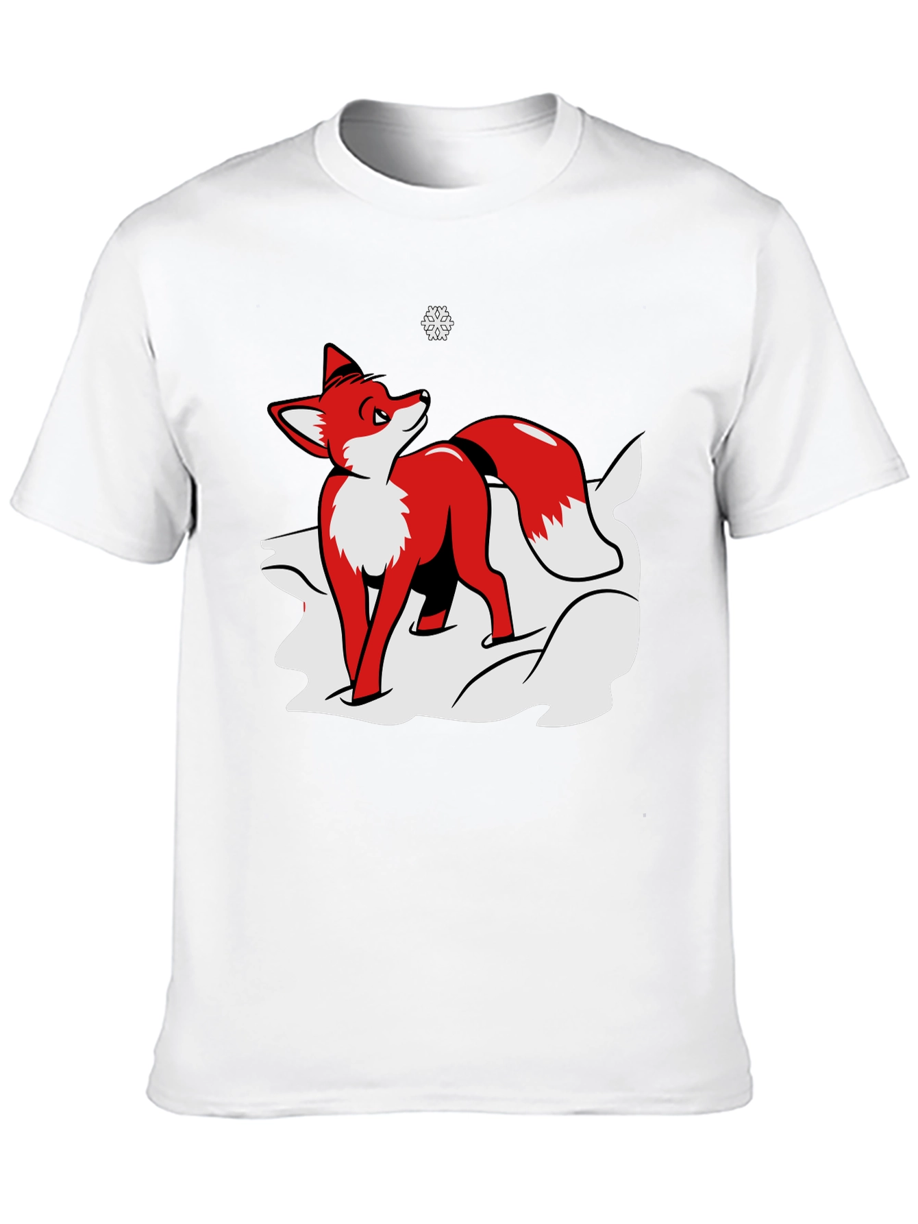 Fox in Snow Graphic Tee - Black