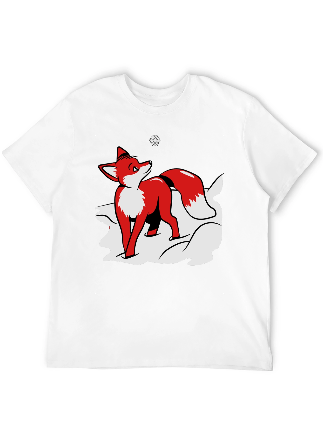 Fox in Snow Graphic Tee - Black