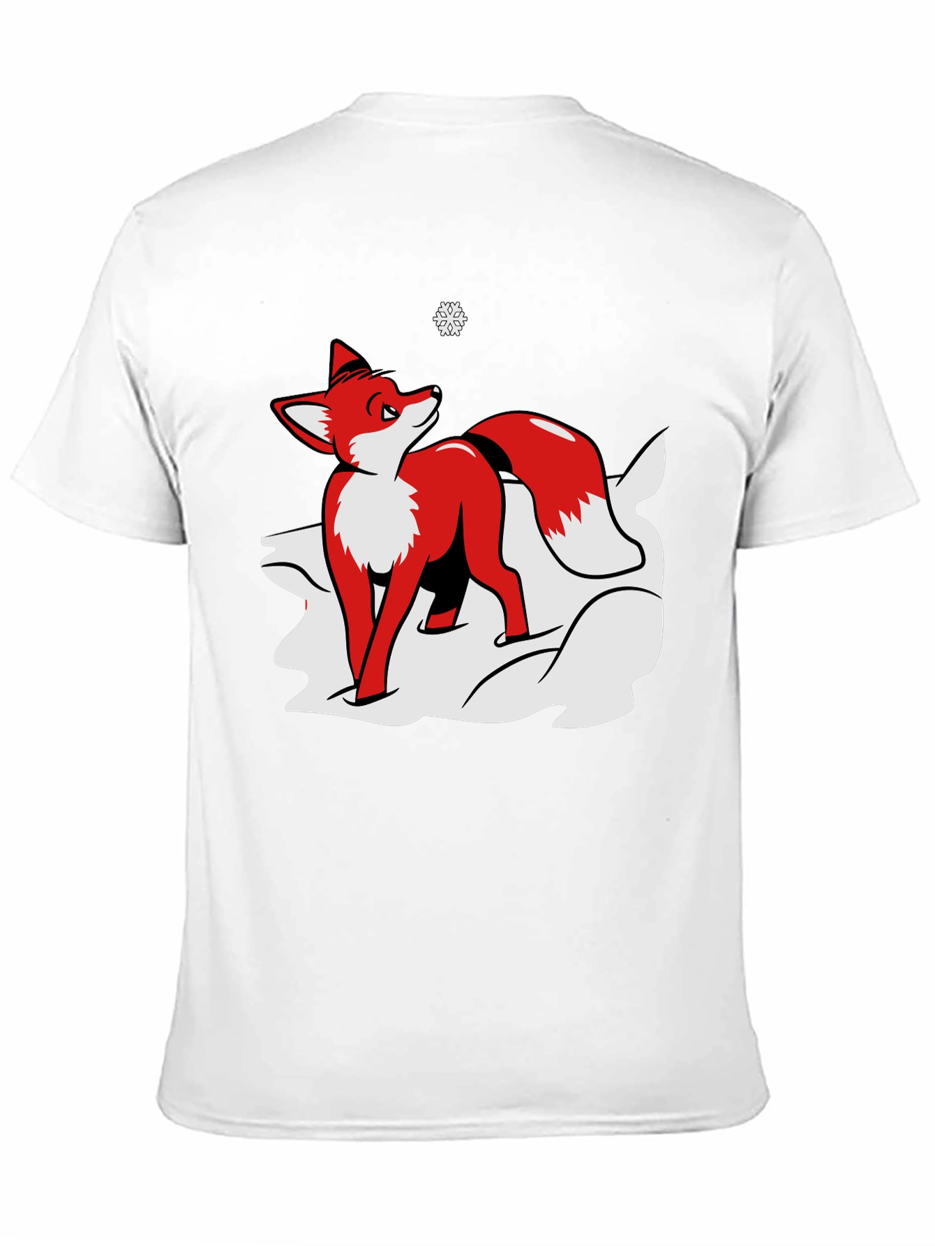 Fox in Snow Graphic Tee - Black