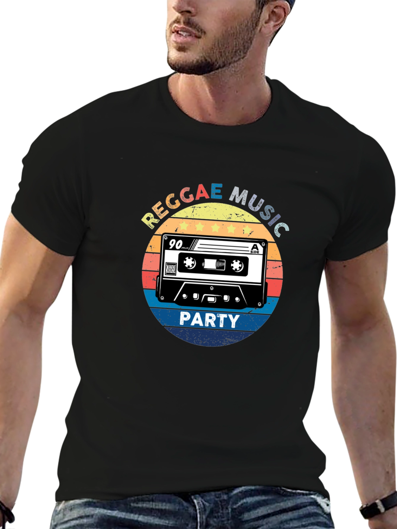 Reggae Music Party Black T-Shirt