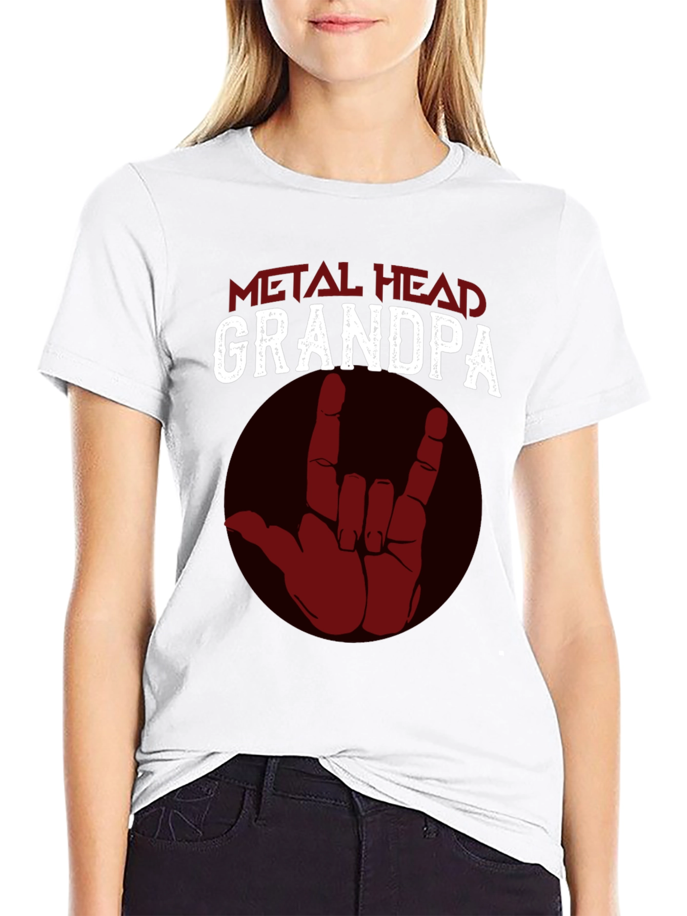 Metal Head Grandpa T-Shirt - Rock On!