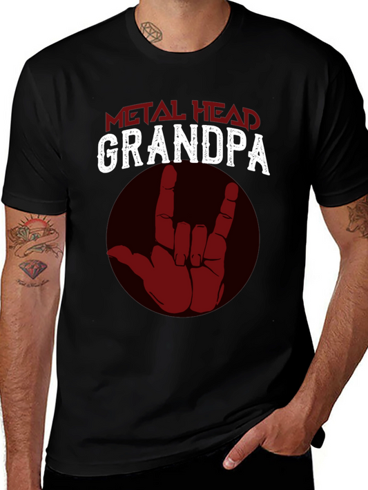 Metal Head Grandpa T-Shirt - Rock On!