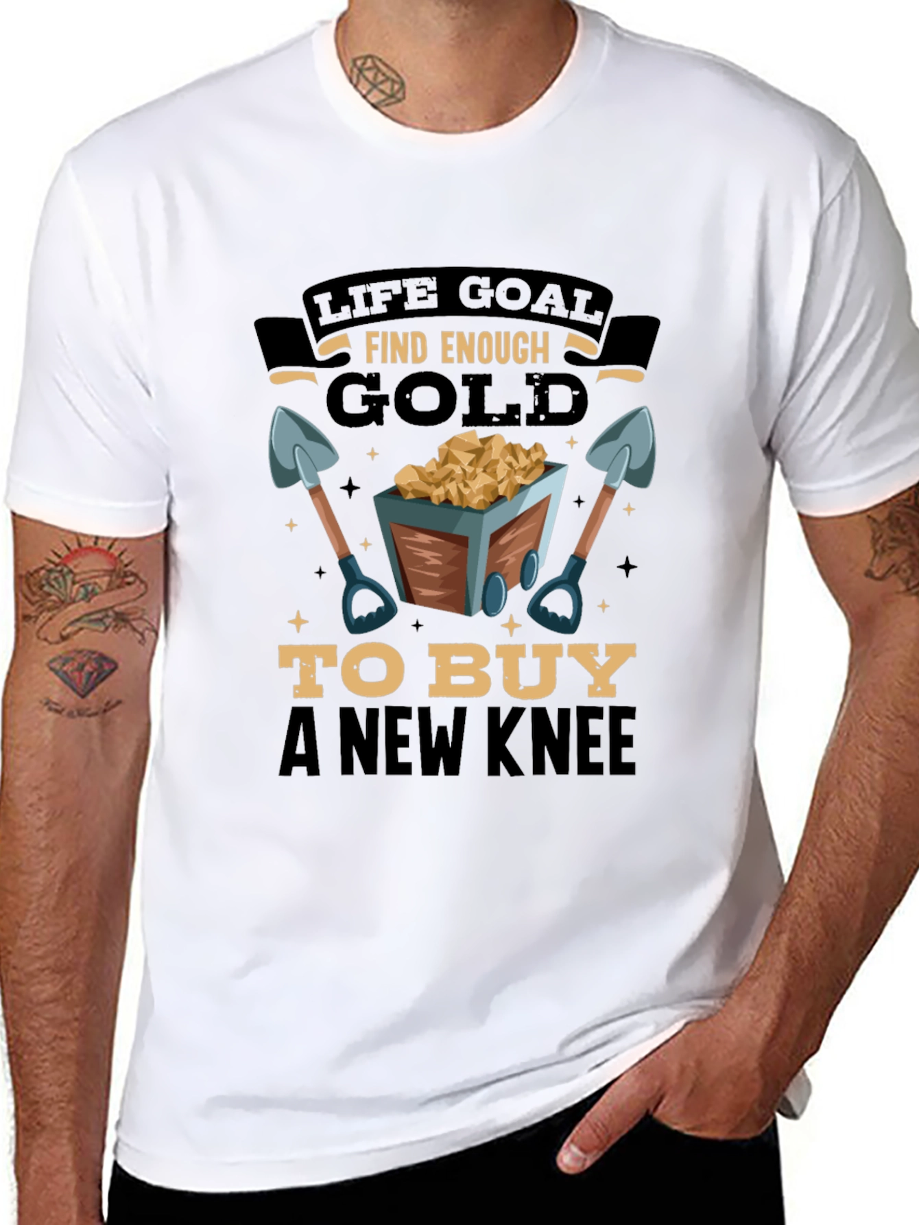 Life Goal Find Enough Gold Mens T-Shirt