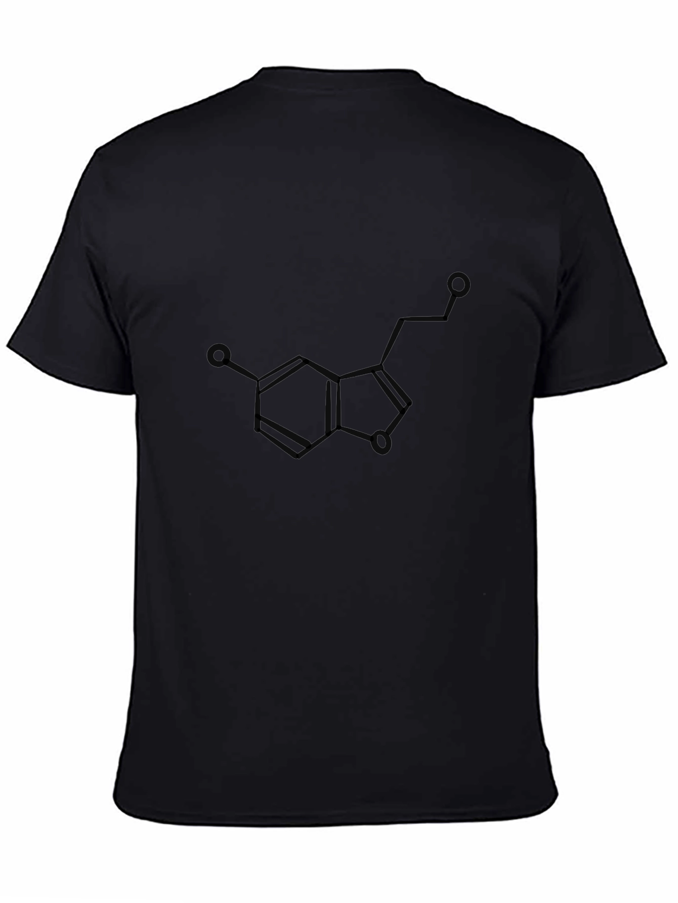 Serotonin Molecule T-Shirt - Black Graphic Tee