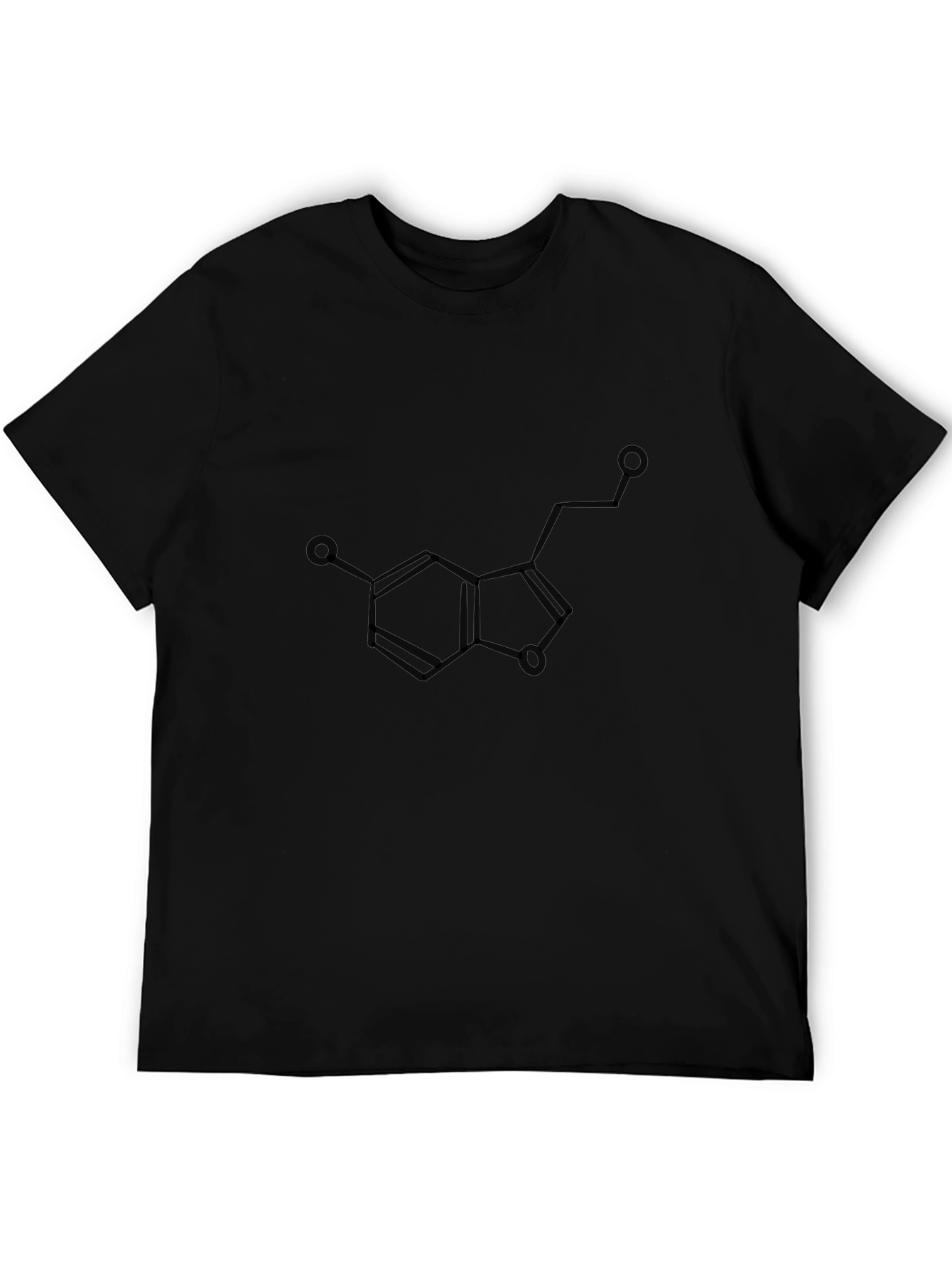 Serotonin Molecule T-Shirt - Black Graphic Tee