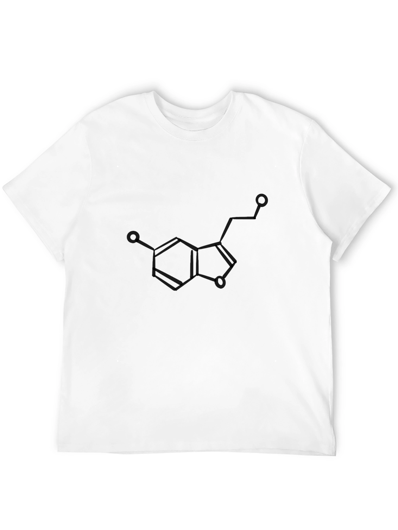 Serotonin Molecule T-Shirt - Black Graphic Tee
