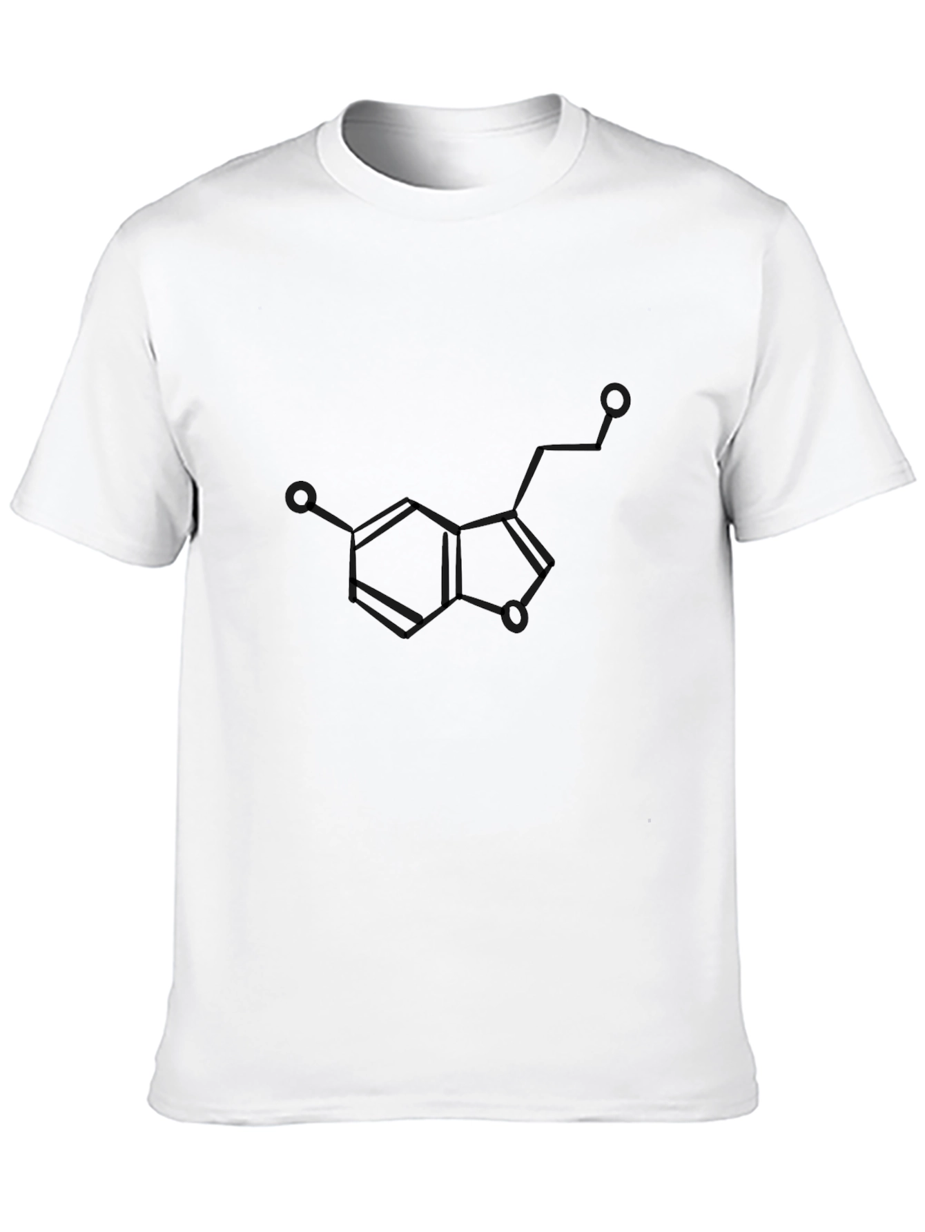Serotonin Molecule T-Shirt - Black Graphic Tee