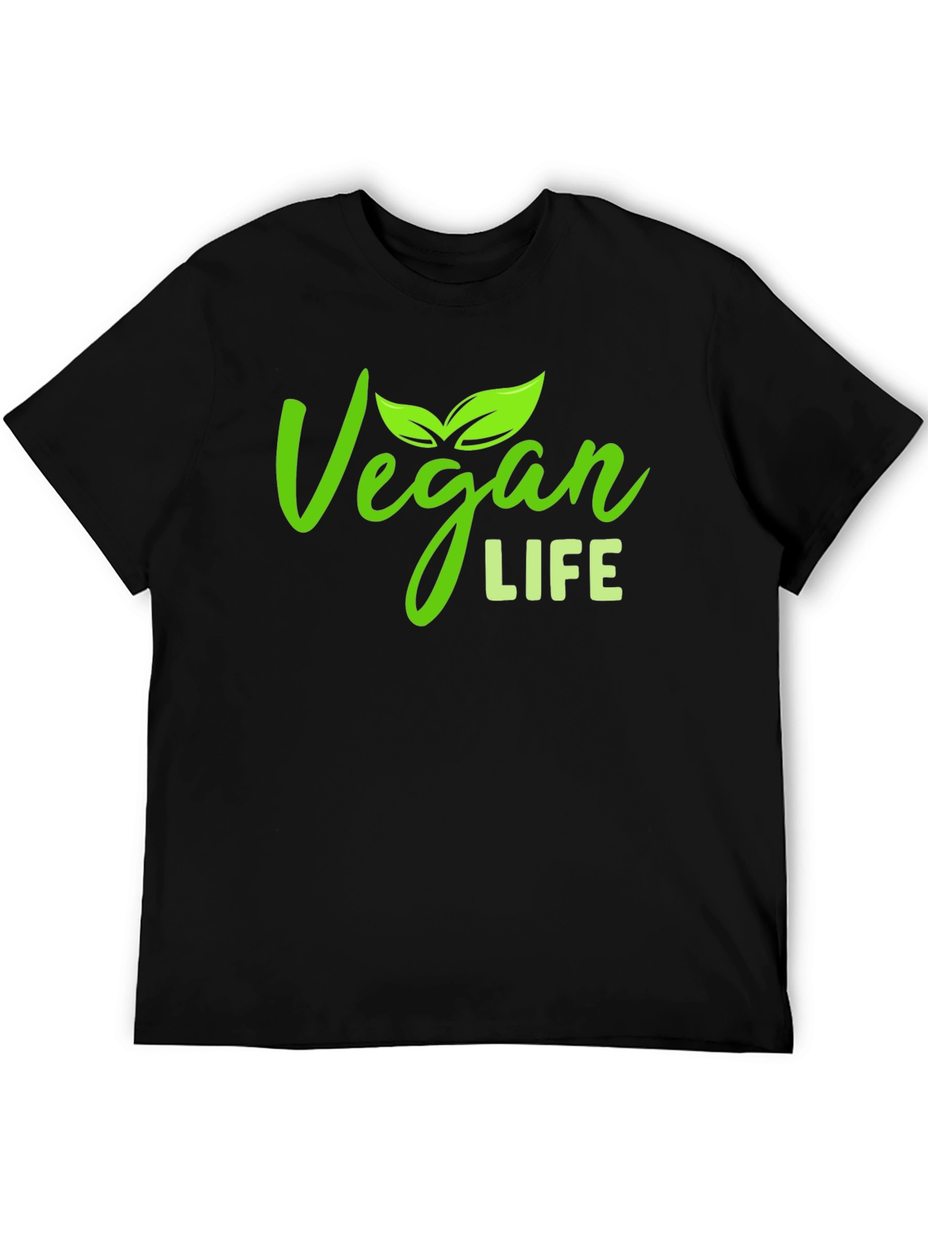 Vegan Life Graphic T-Shirt - Black