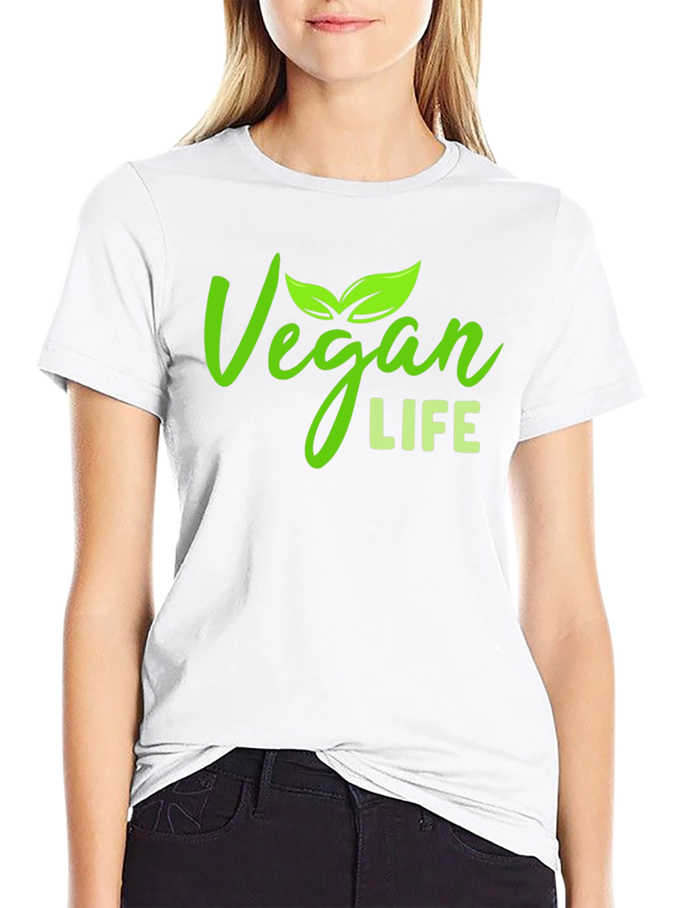 Vegan Life Graphic T-Shirt - Black