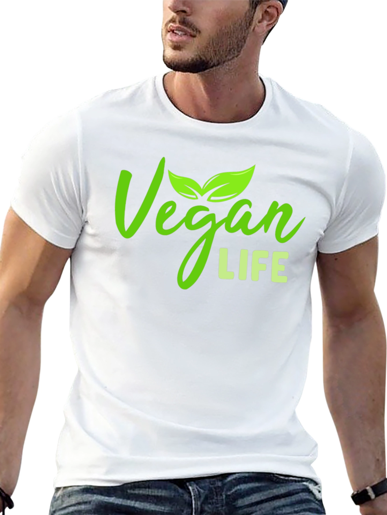 Vegan Life Graphic T-Shirt - Black