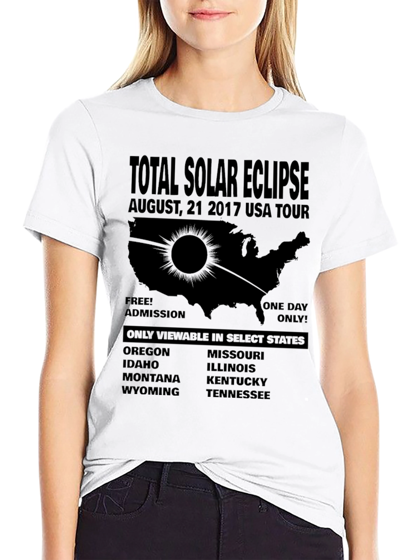 Total Solar Eclipse 2017 USA Tour T-Shirt