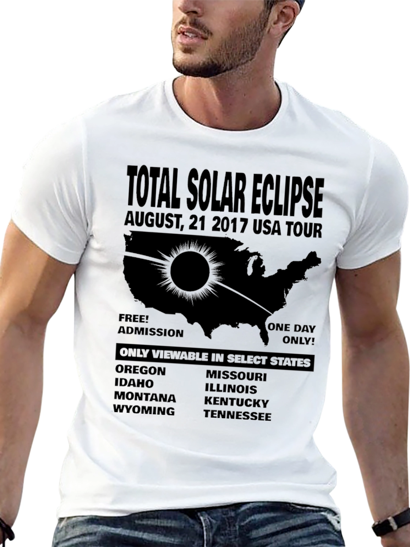 Total Solar Eclipse 2017 USA Tour T-Shirt
