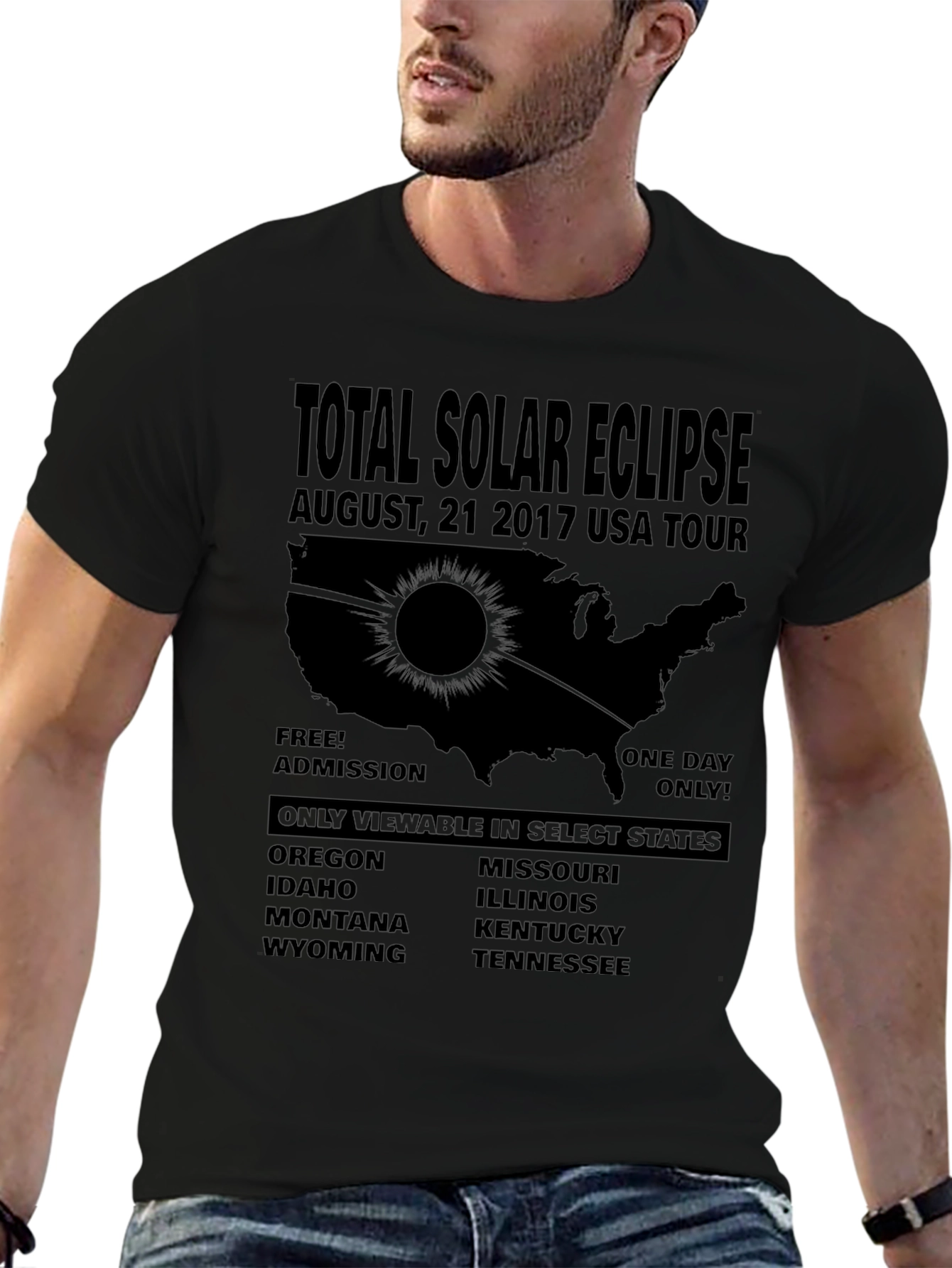 Total Solar Eclipse 2017 USA Tour T-Shirt