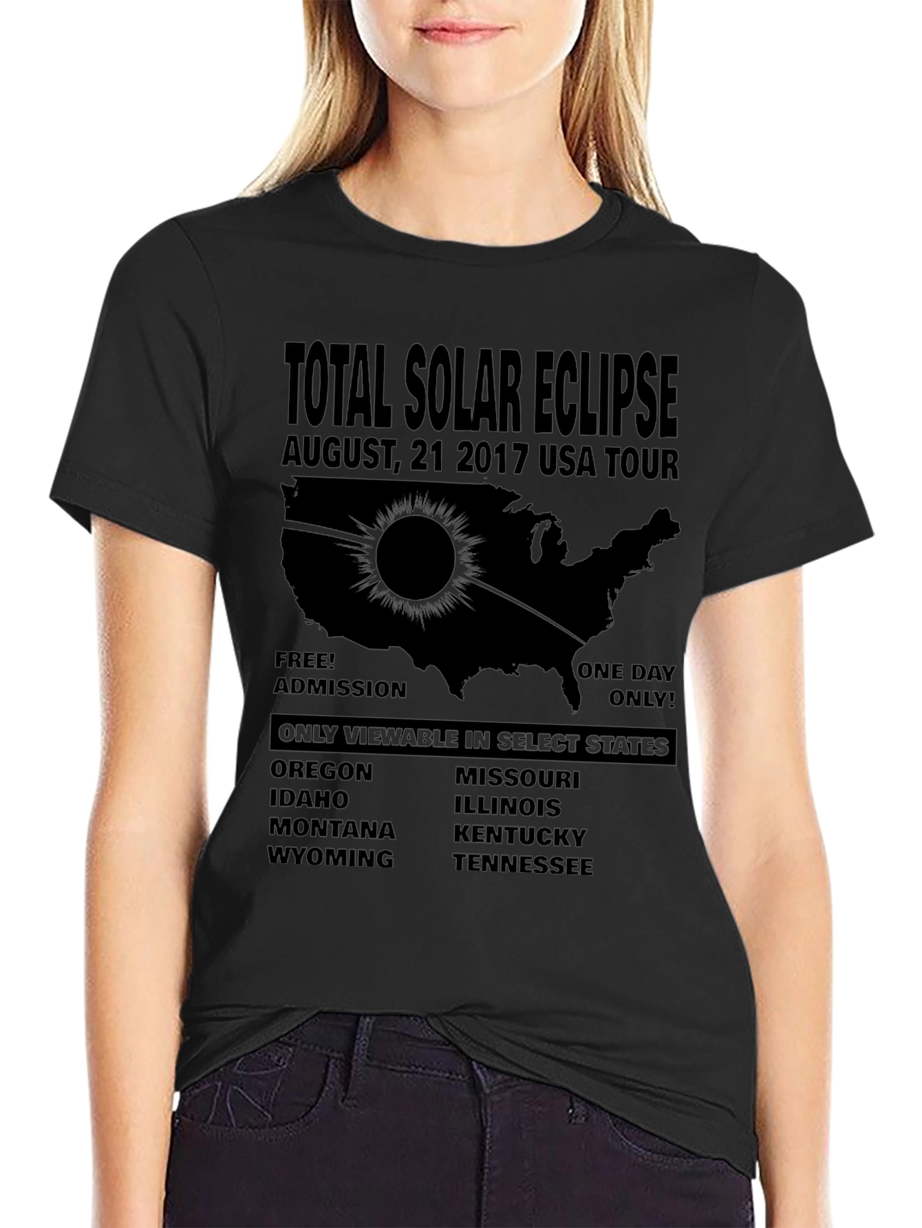 Total Solar Eclipse 2017 USA Tour T-Shirt