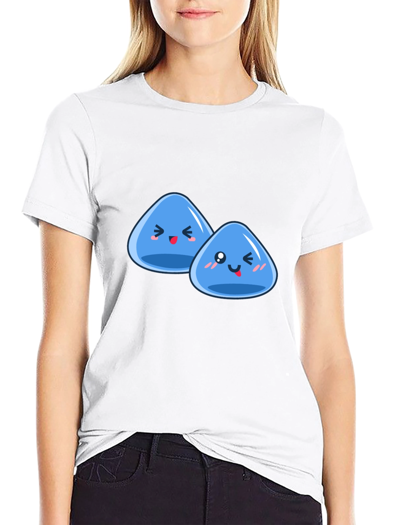 Cute Slime Duo Graphic T-Shirt