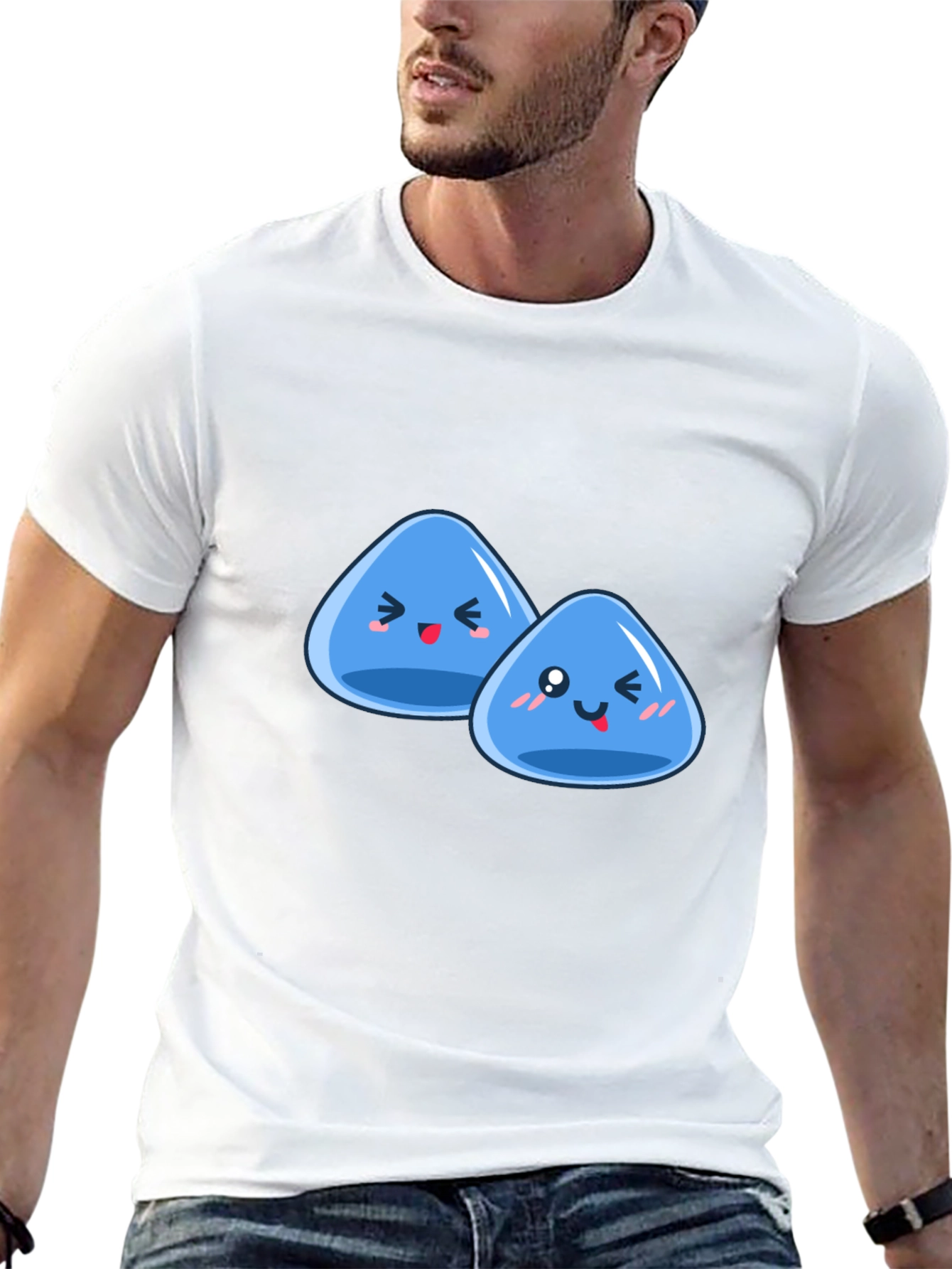 Cute Slime Duo Graphic T-Shirt