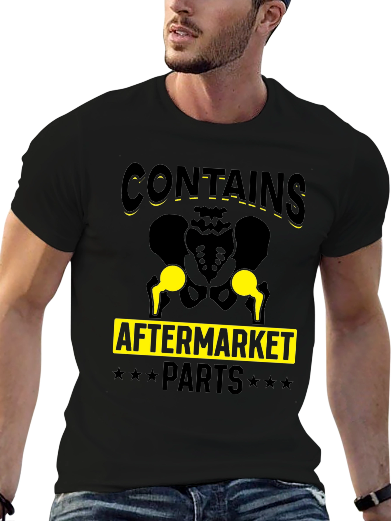 Contains Aftermarket Parts Funny Hip Replacement T-Shirt