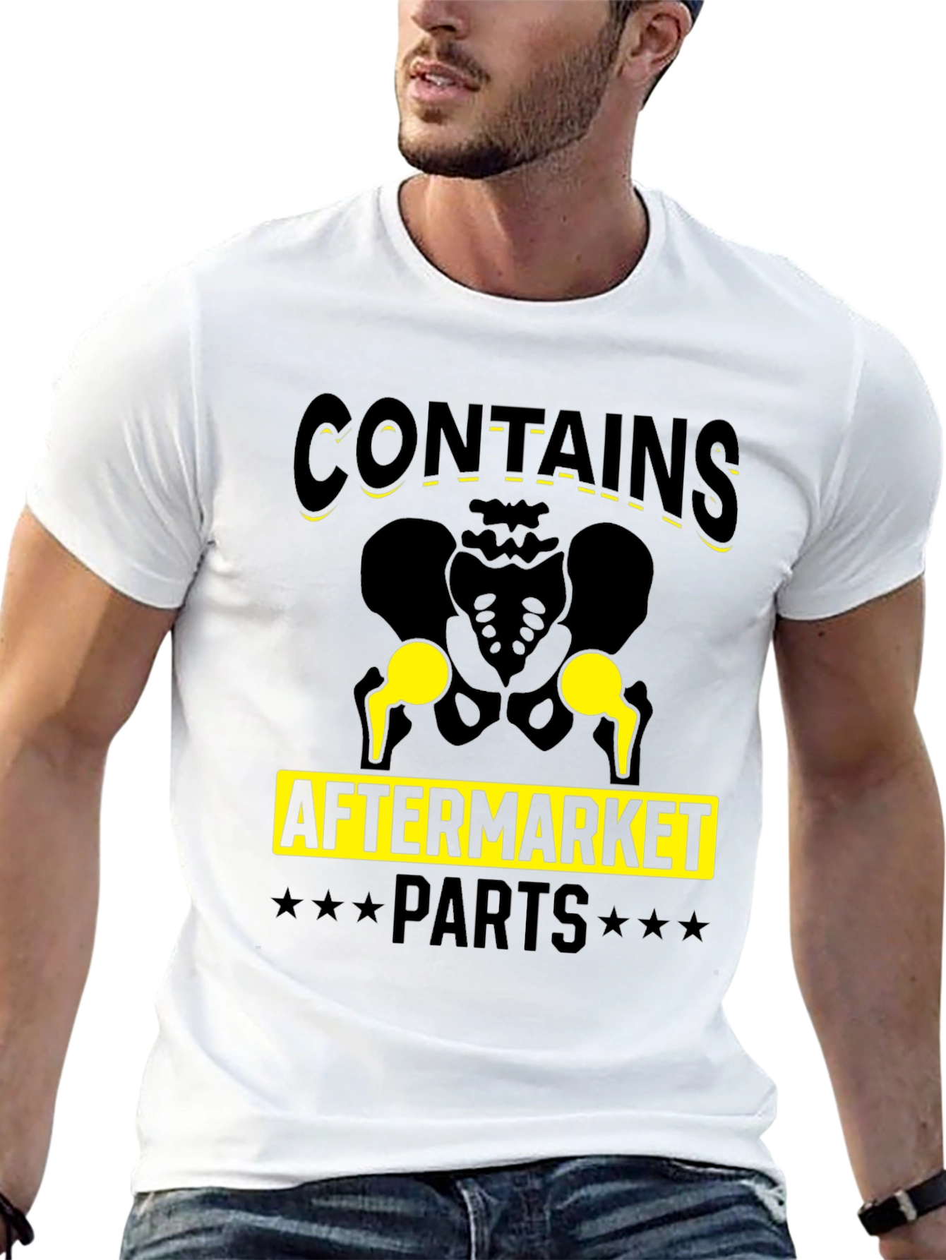 Contains Aftermarket Parts Funny Hip Replacement T-Shirt