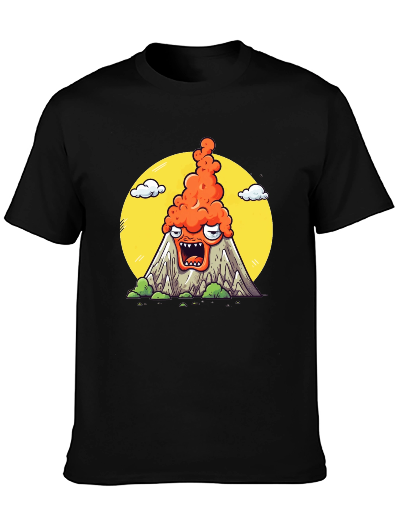 Cartoon Volcano T-Shirt - Erupting Style!