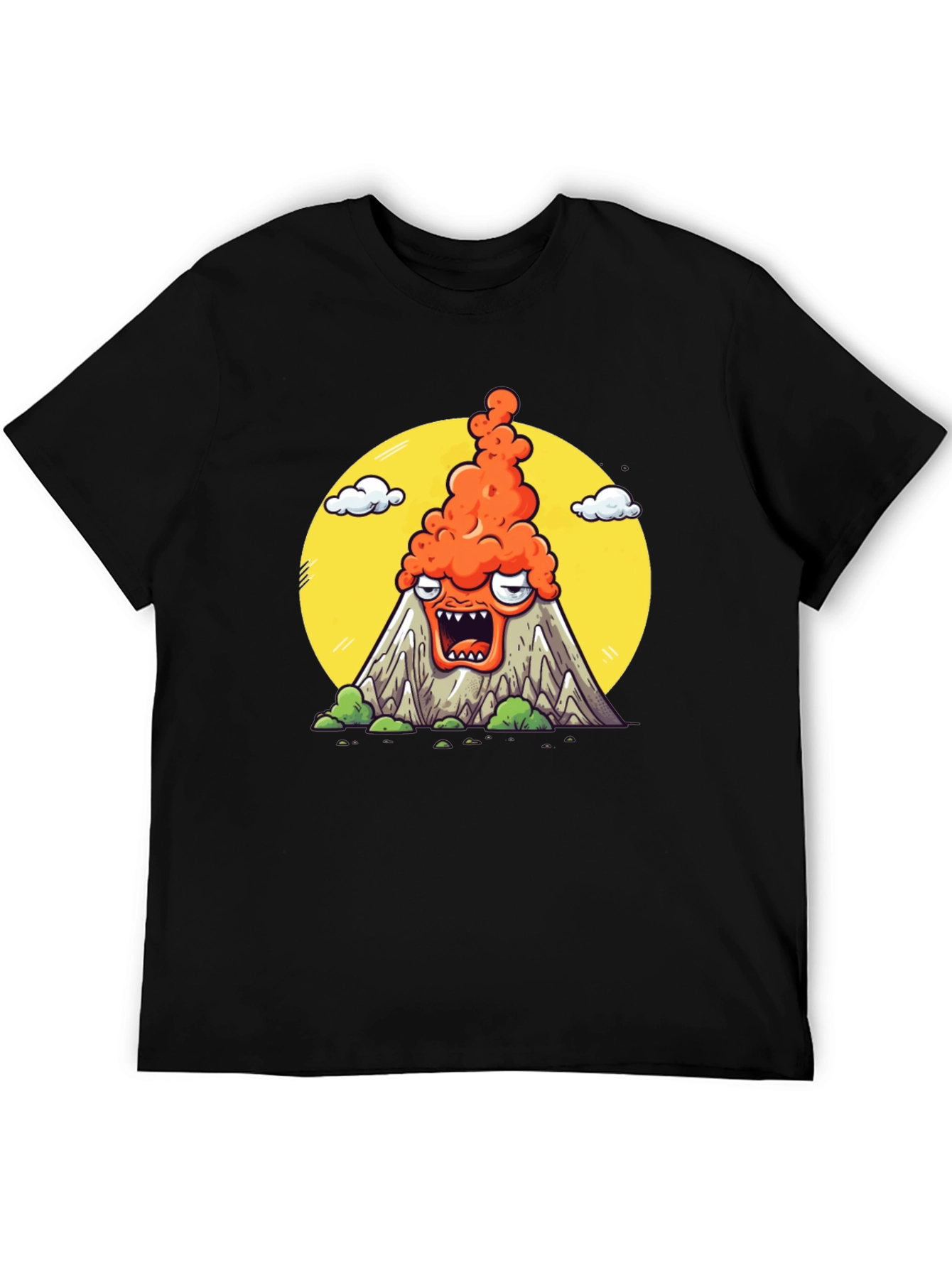 Cartoon Volcano T-Shirt - Erupting Style!