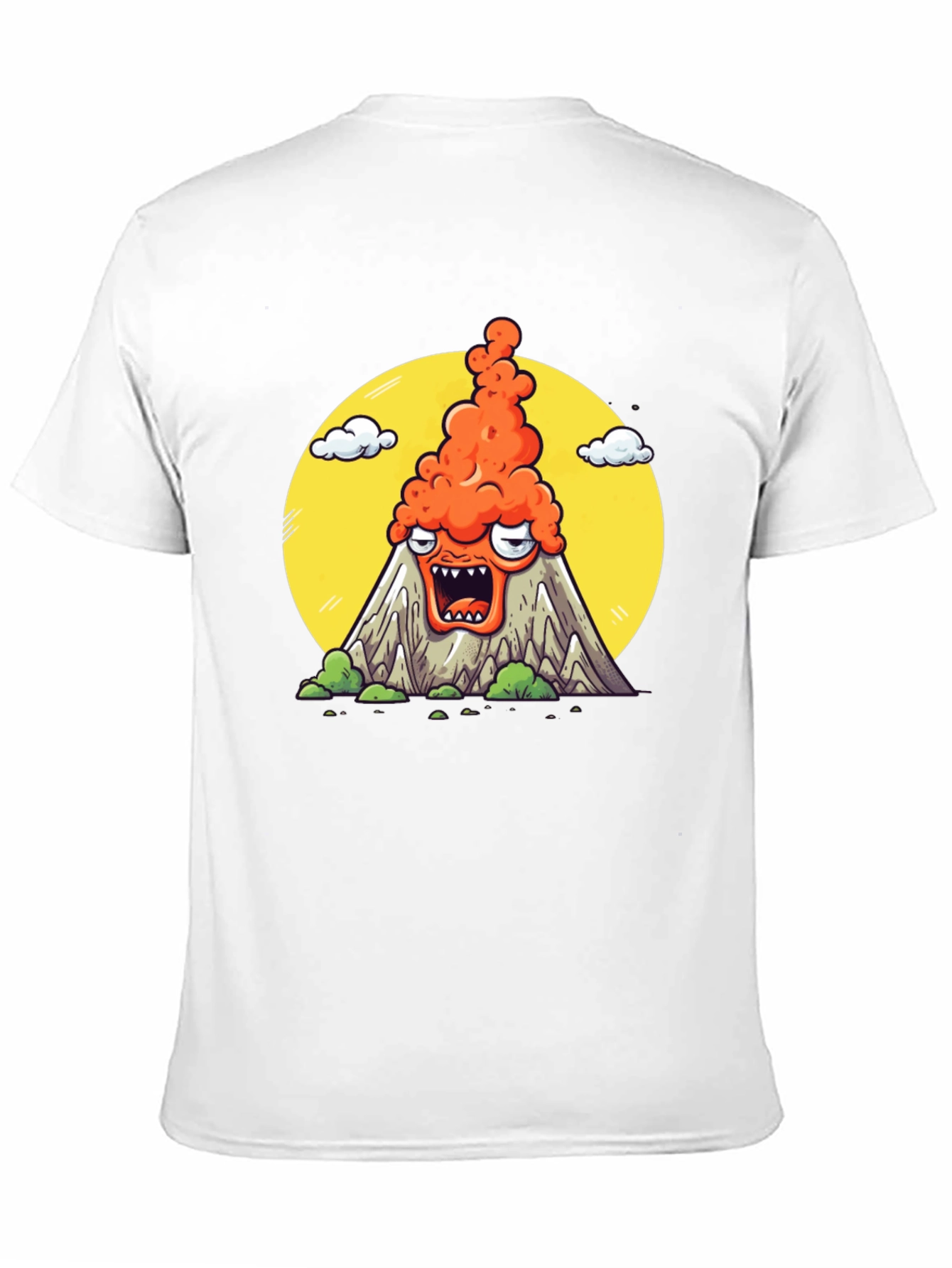 Cartoon Volcano T-Shirt - Erupting Style!
