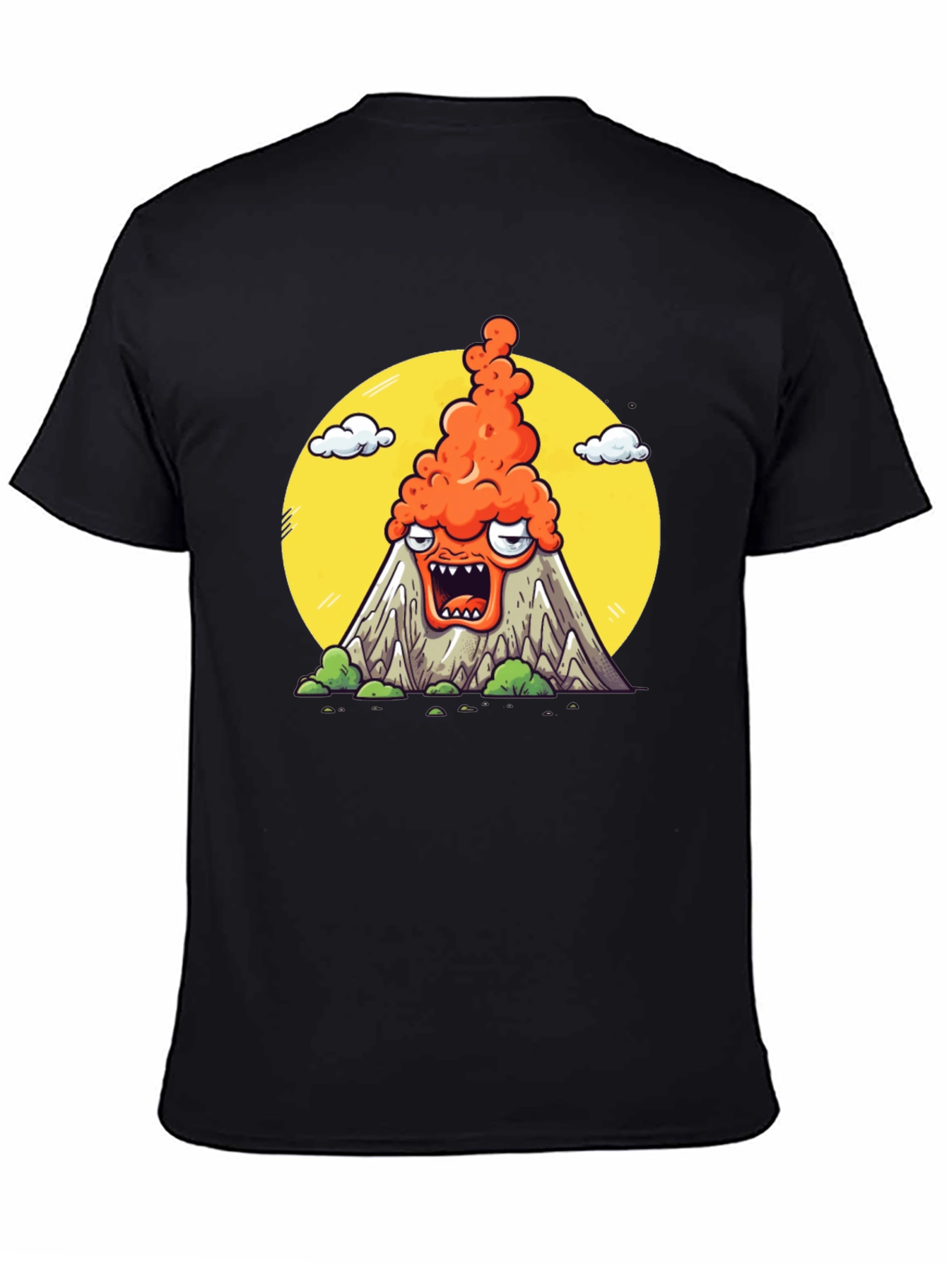 Cartoon Volcano T-Shirt - Erupting Style!