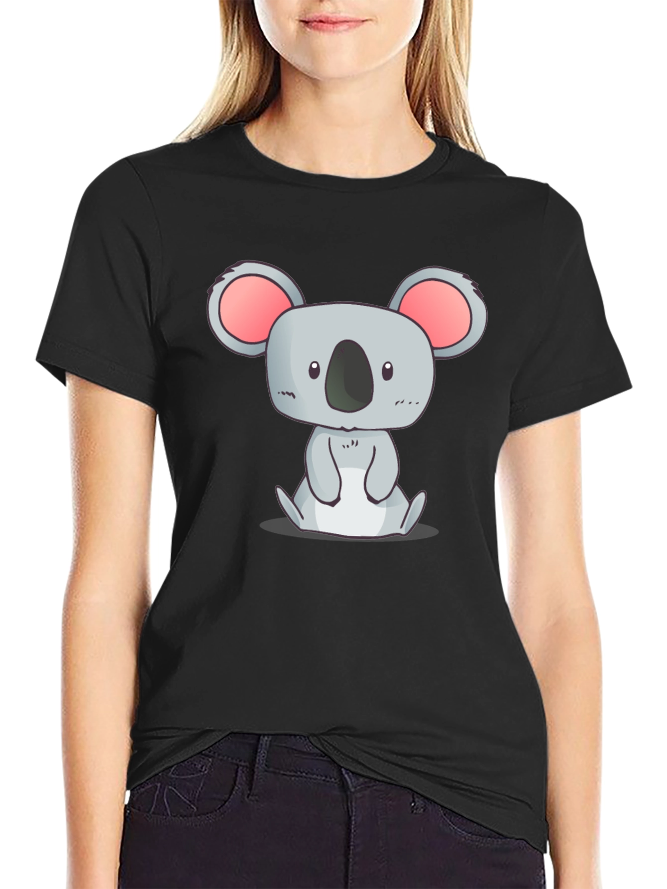 Cute Koala Graphic Print T-Shirt