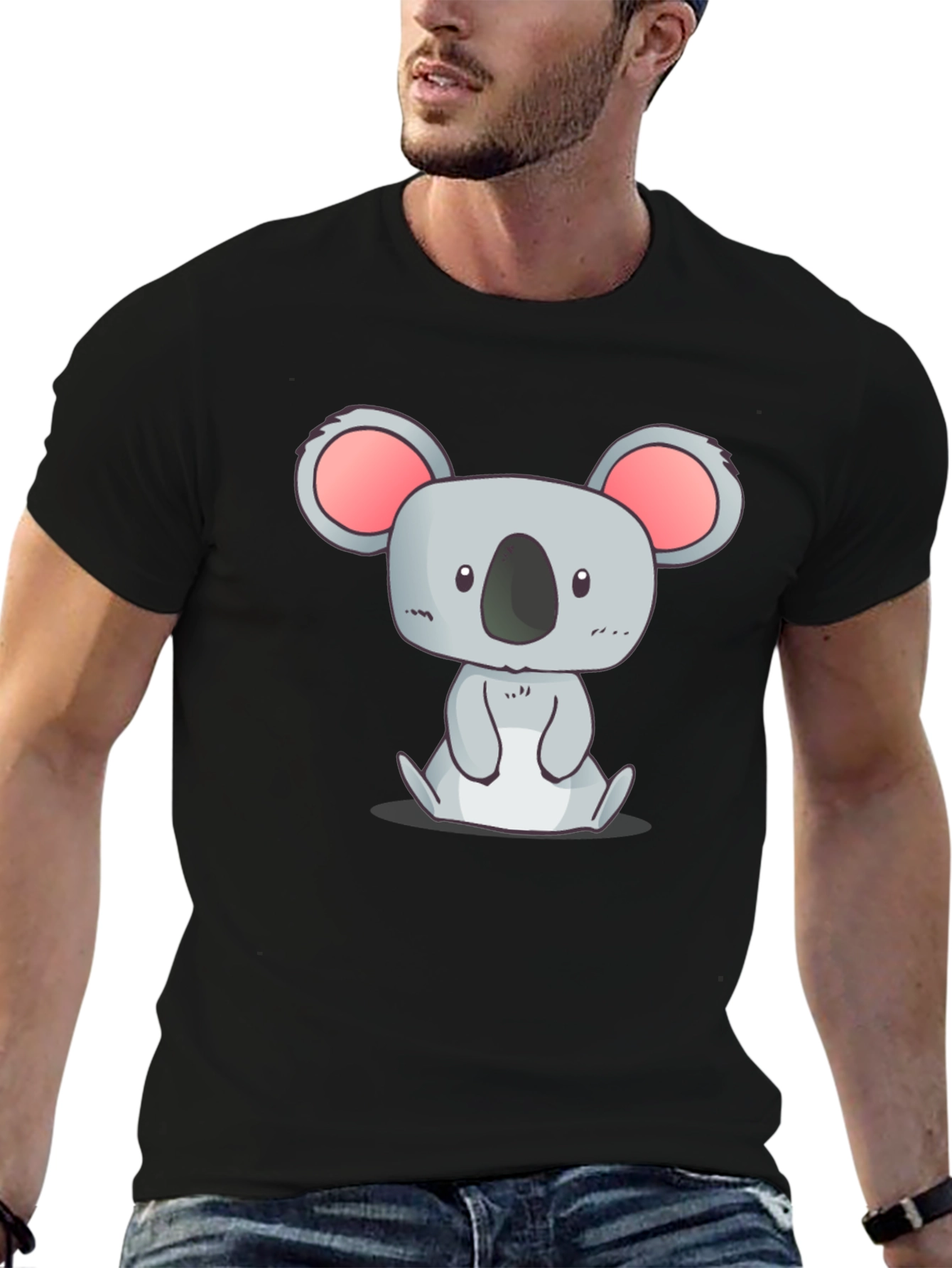 Cute Koala Graphic Print T-Shirt