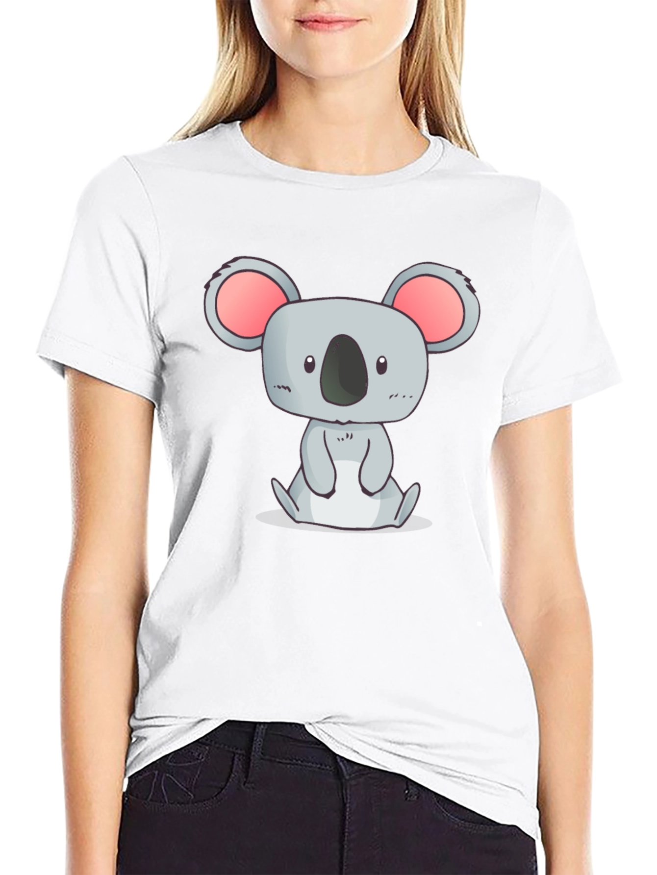 Cute Koala Graphic Print T-Shirt