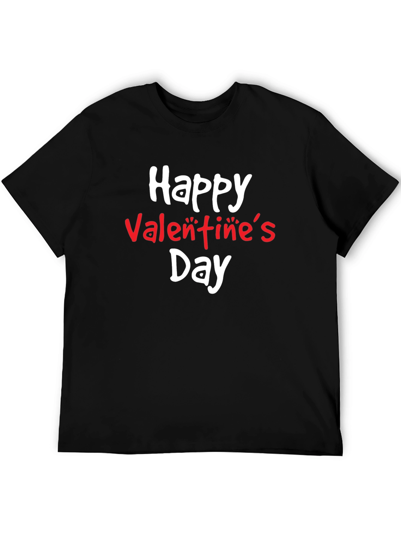 Happy Valentines Day Black T-Shirt