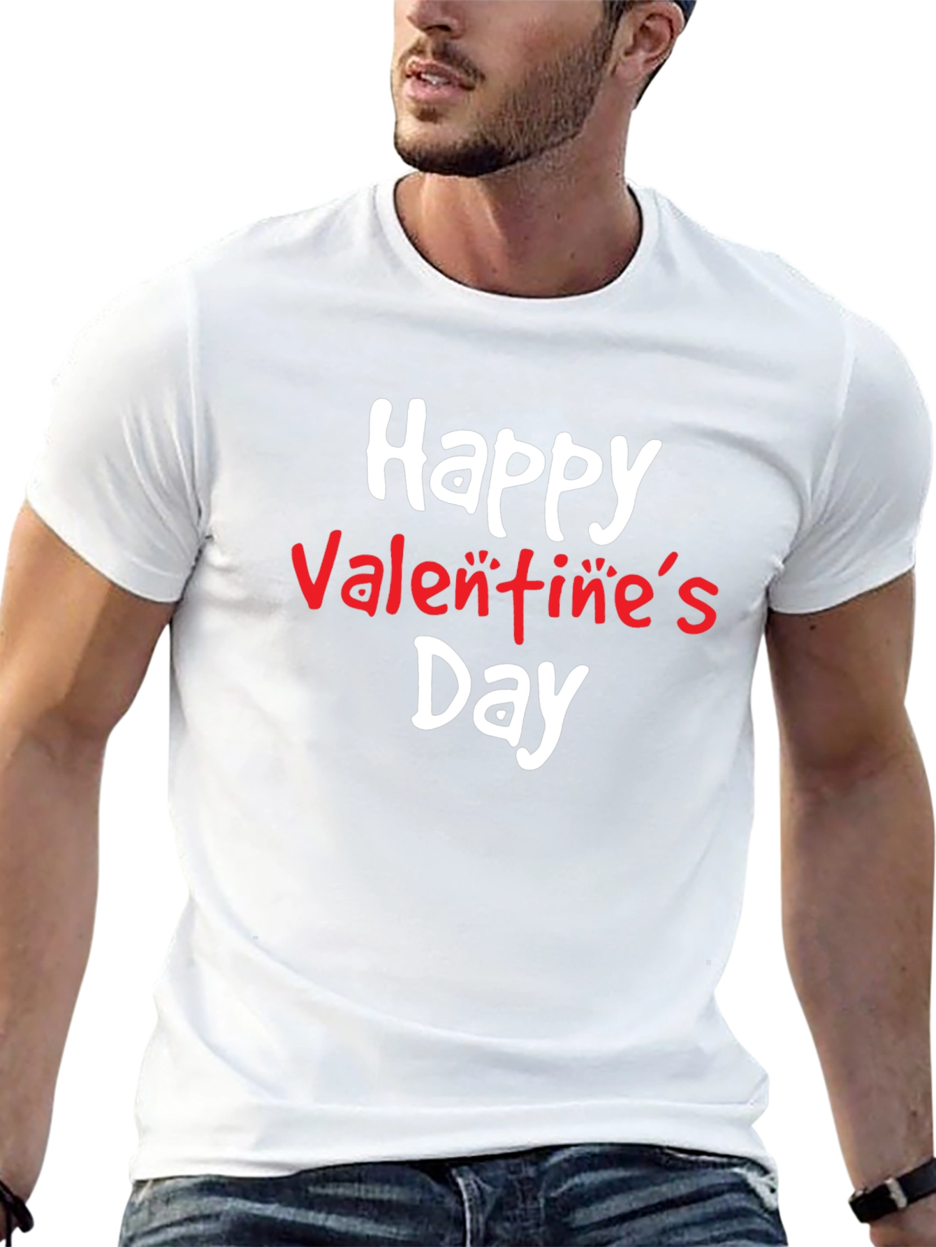 Happy Valentines Day Black T-Shirt