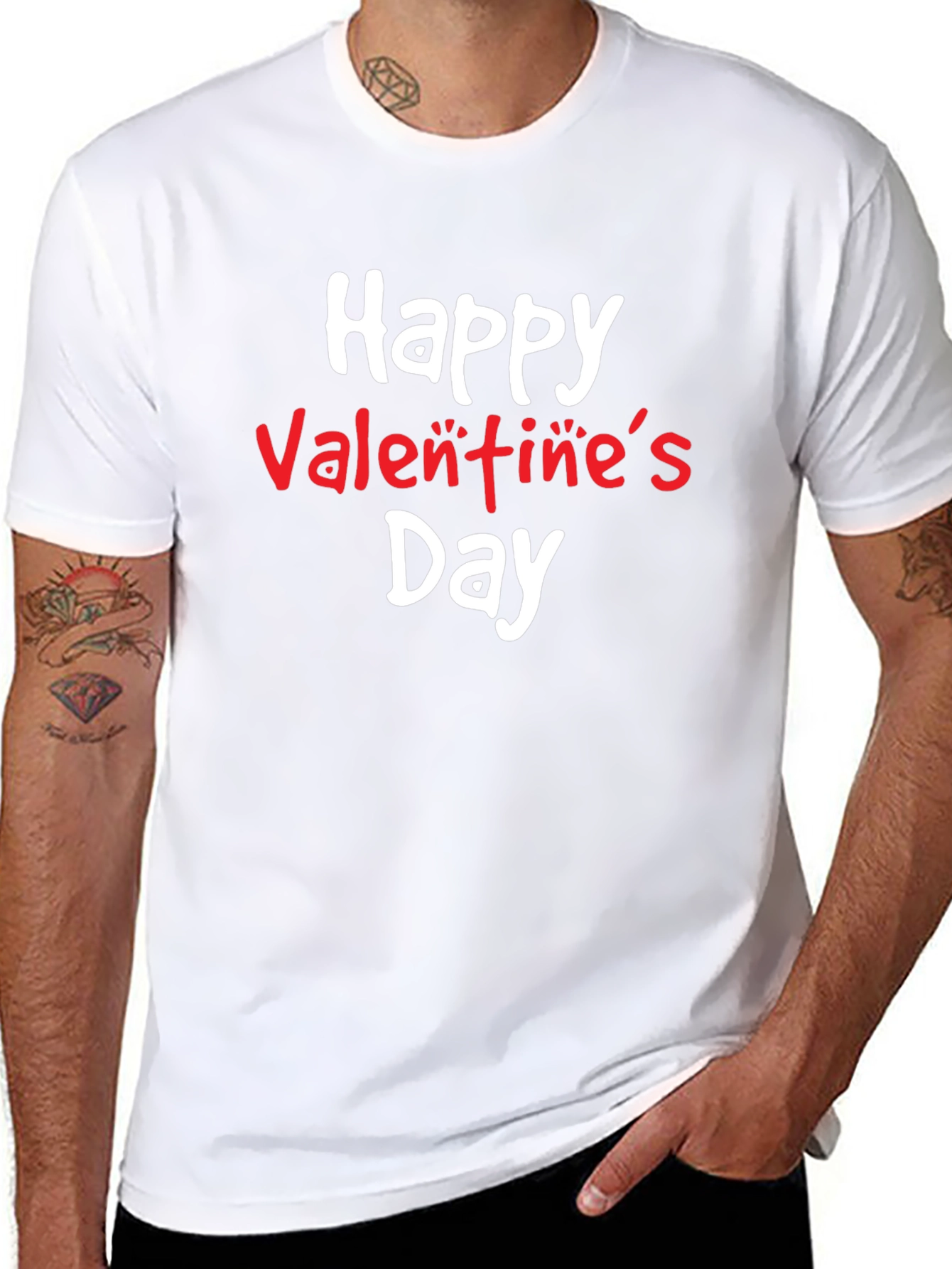 Happy Valentines Day Black T-Shirt
