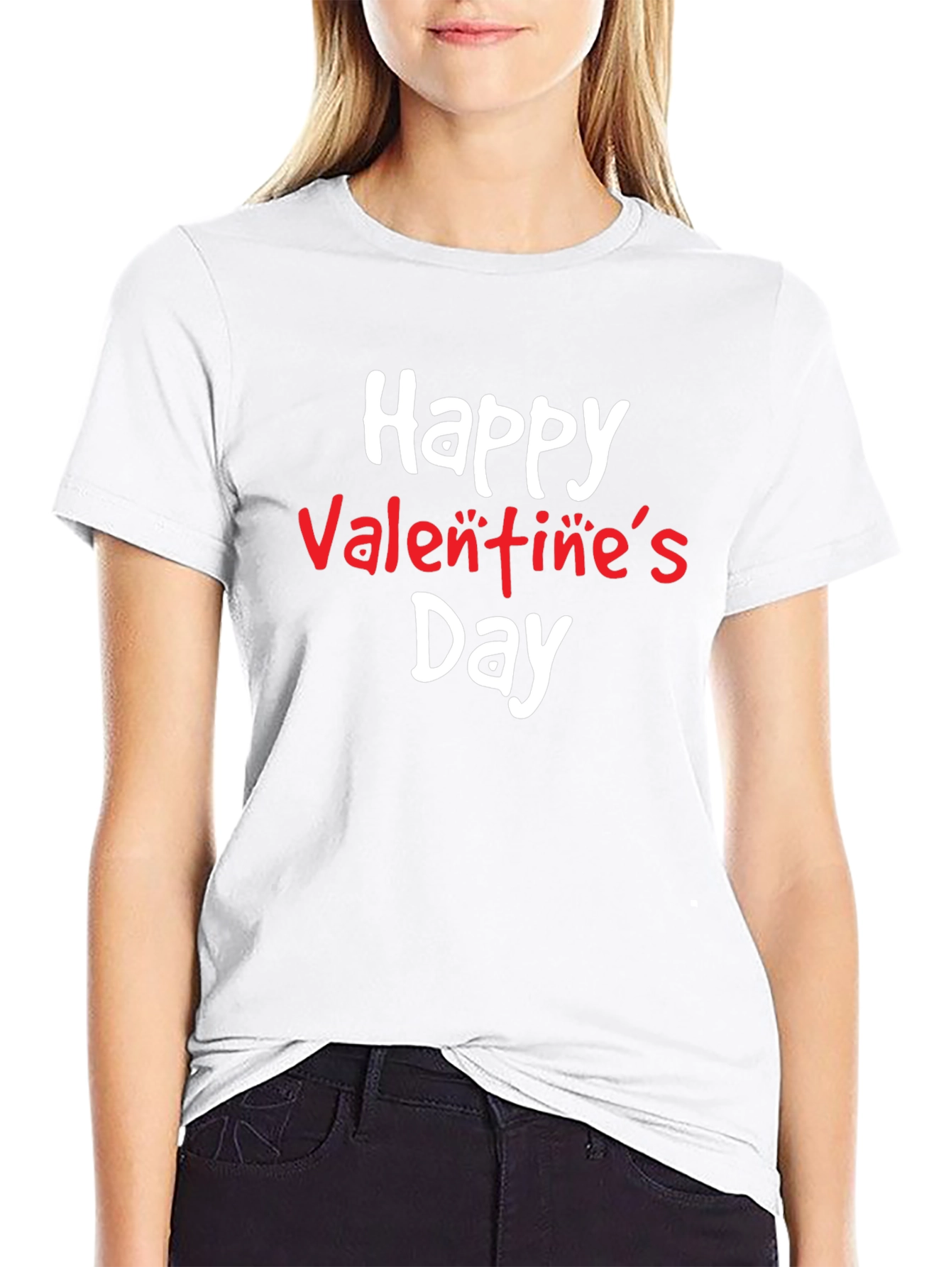 Happy Valentines Day Black T-Shirt