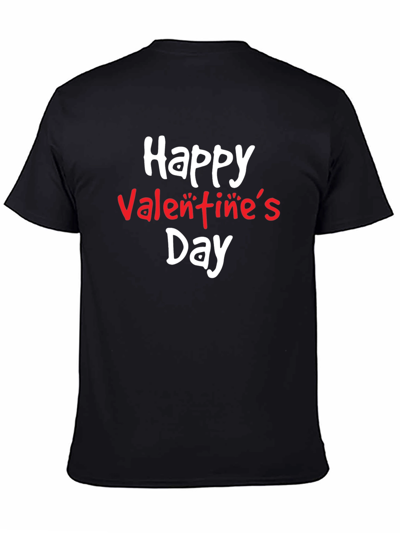 Happy Valentines Day Black T-Shirt