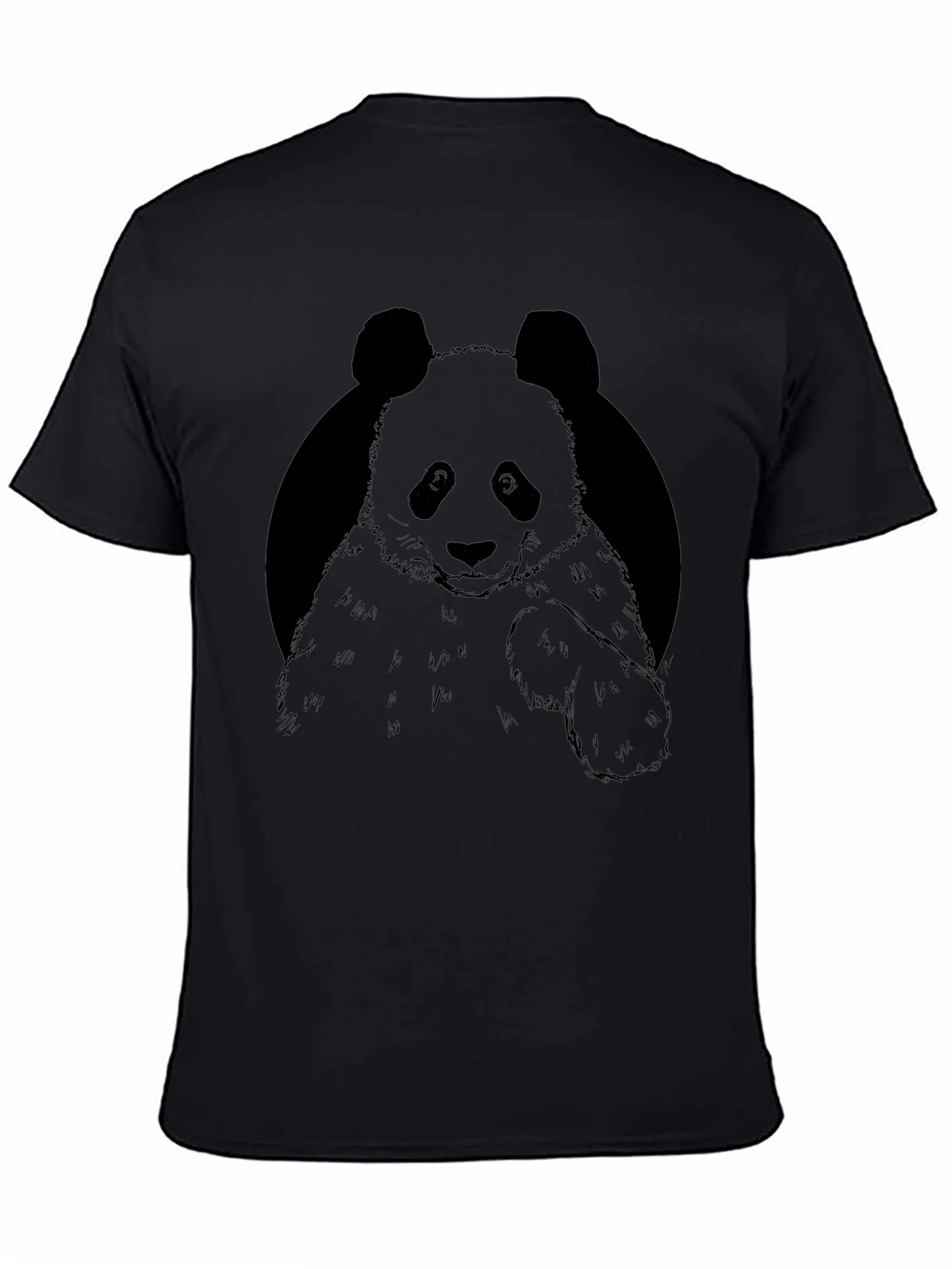Black Panda Graphic Tee - Casual Mens T-Shirt