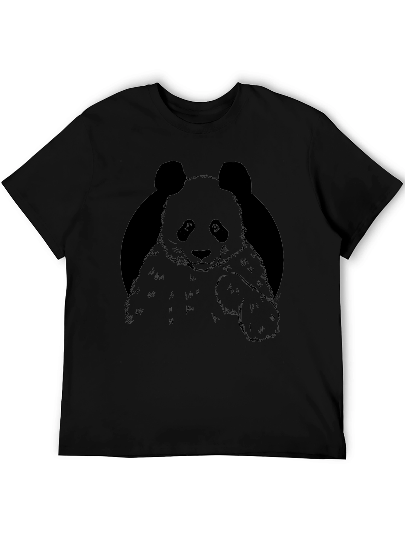 Black Panda Graphic Tee - Casual Mens T-Shirt