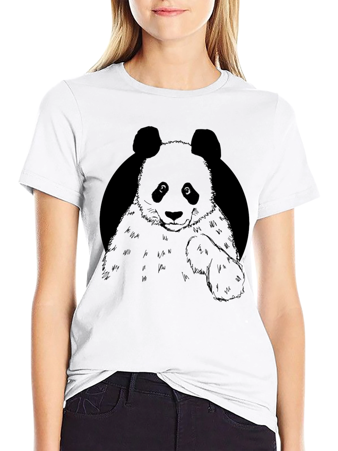 Black Panda Graphic Tee - Casual Mens T-Shirt