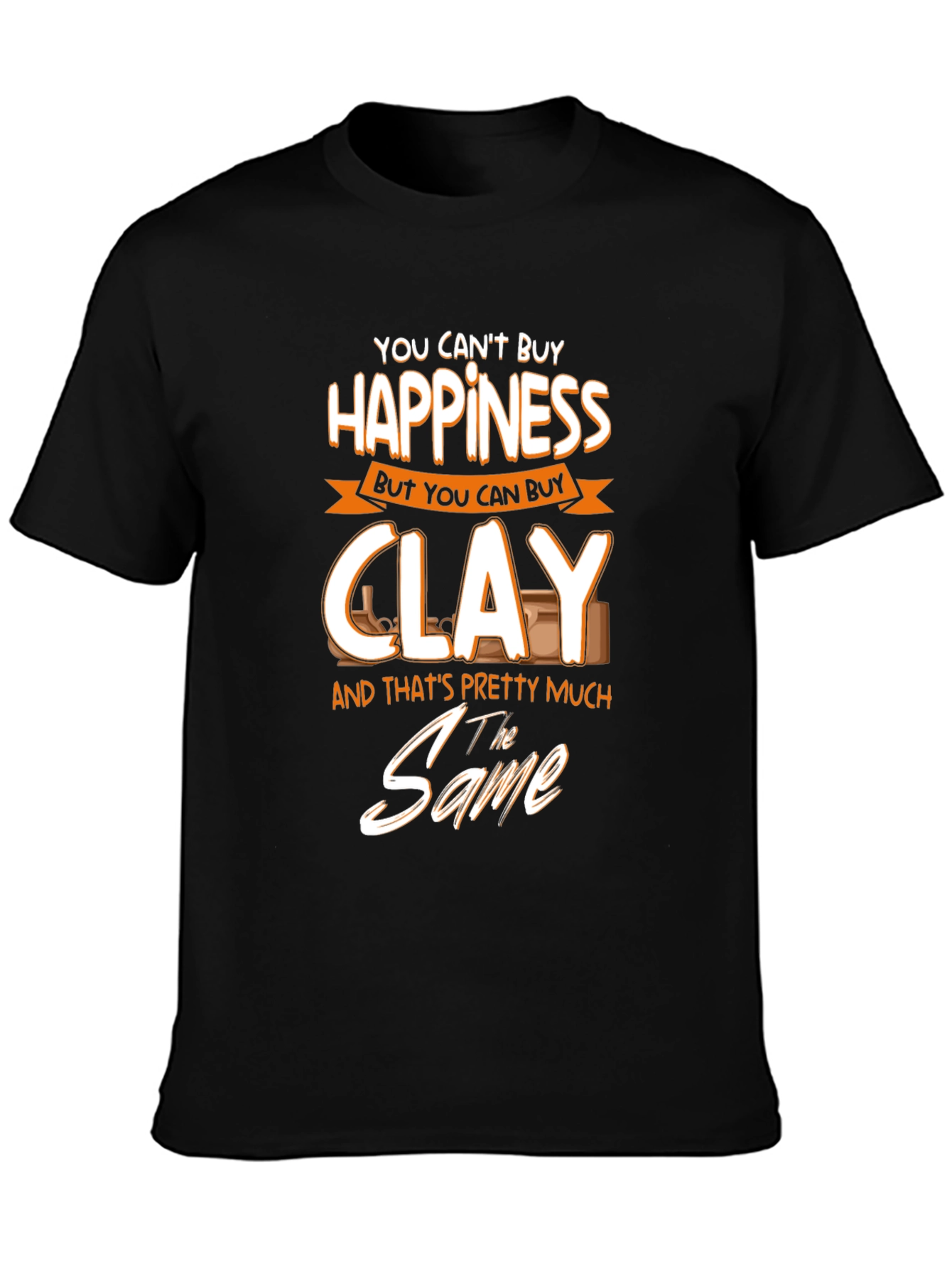 Happiness & Clay Black Graphic Tee