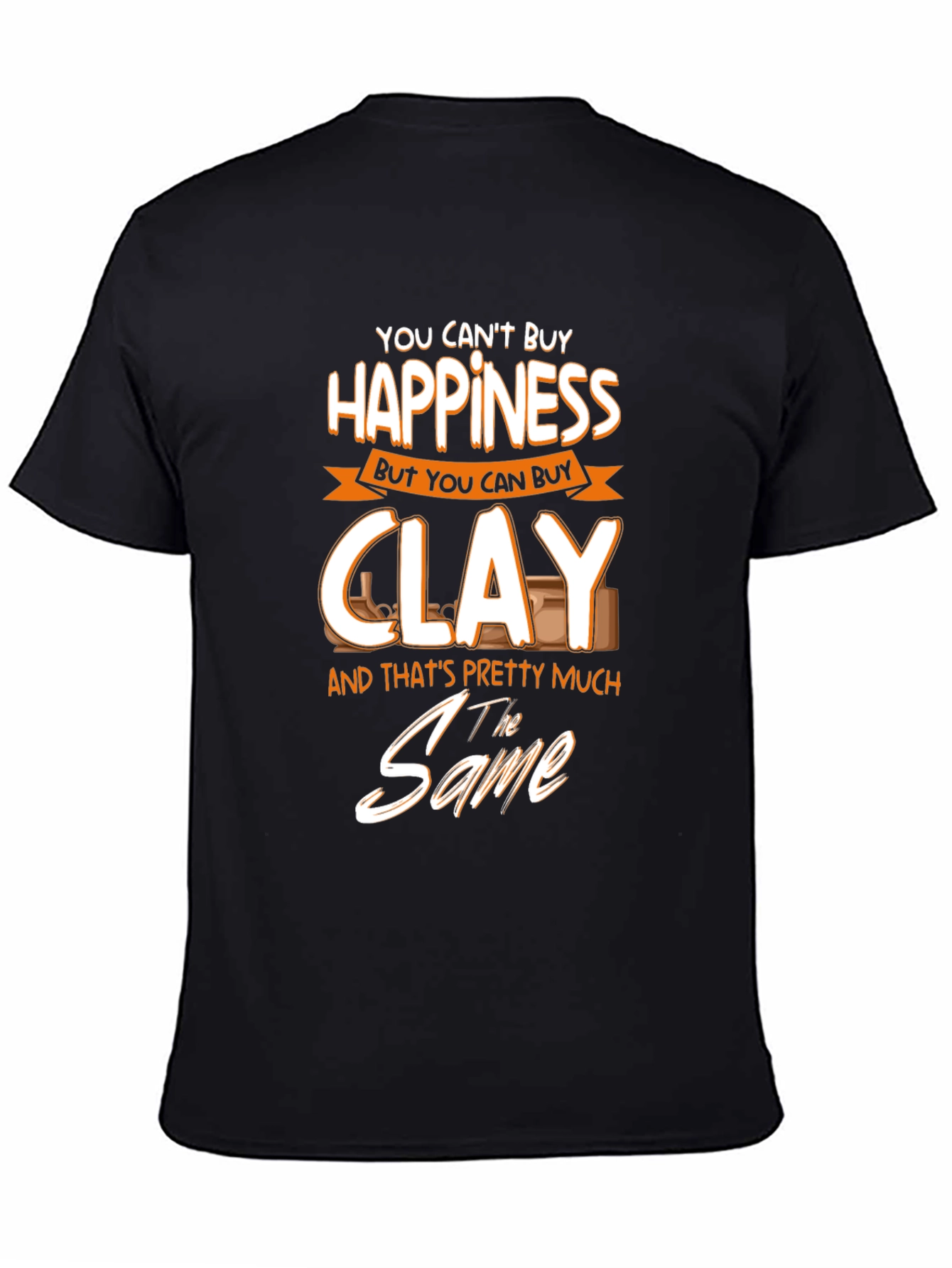 Happiness & Clay Black Graphic Tee