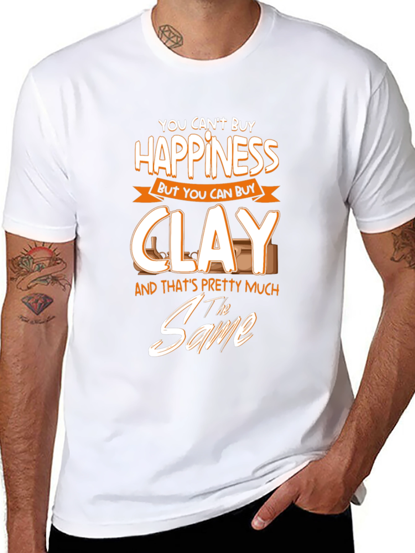 Happiness & Clay Black Graphic Tee