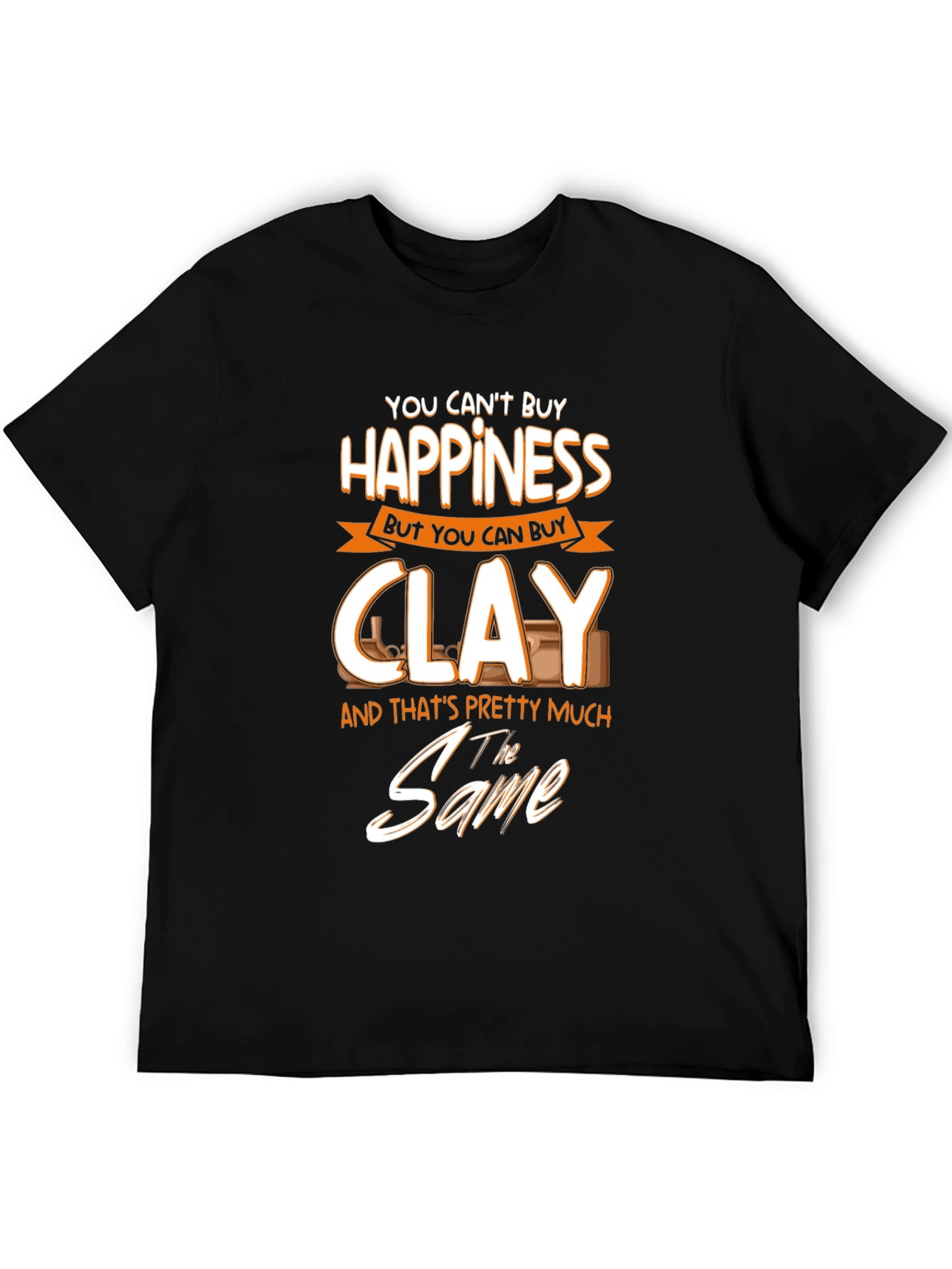 Happiness & Clay Black Graphic Tee