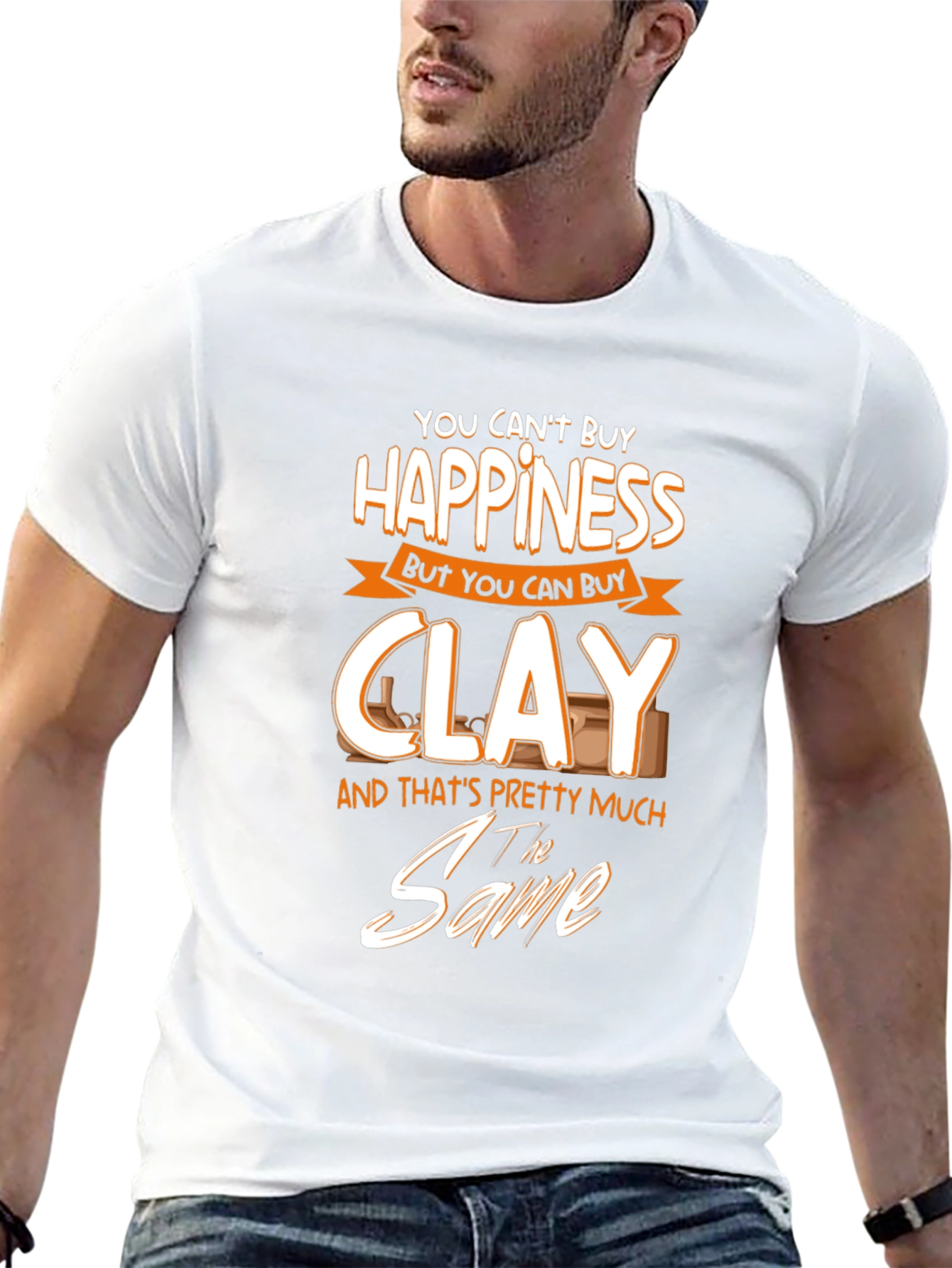 Happiness & Clay Black Graphic Tee