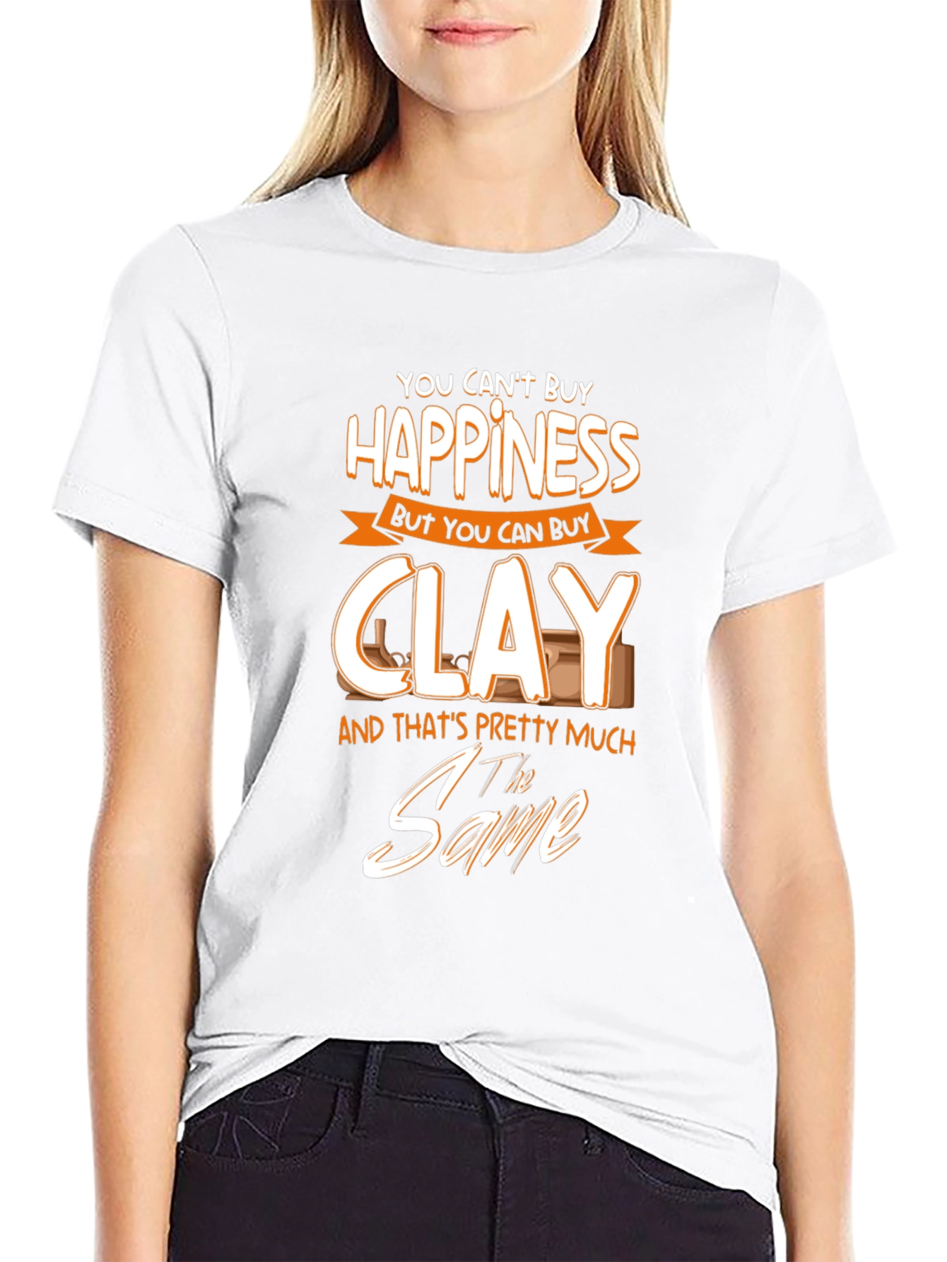 Happiness & Clay Black Graphic Tee