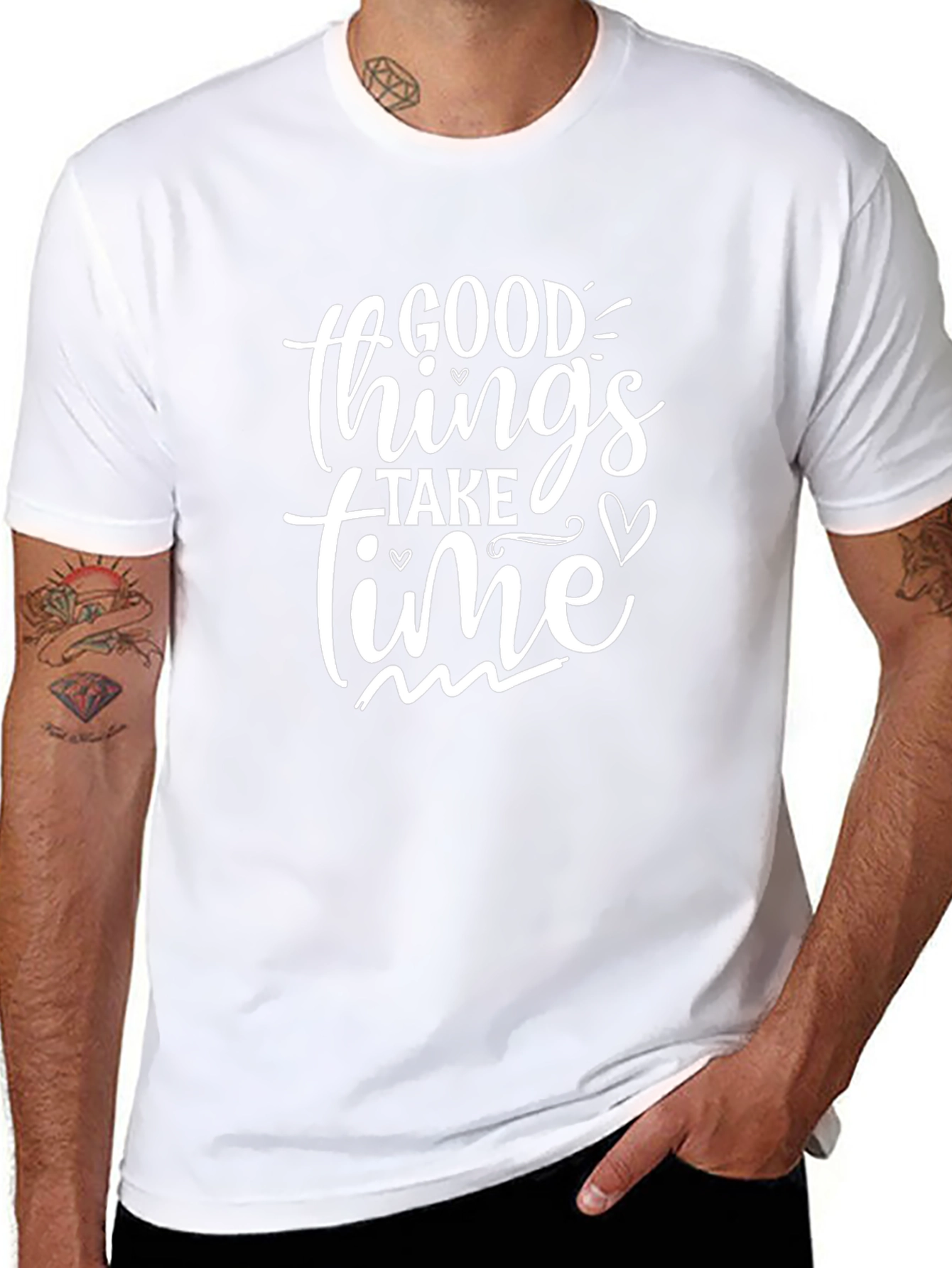 Good Things Take Time Black Graphic Tee
