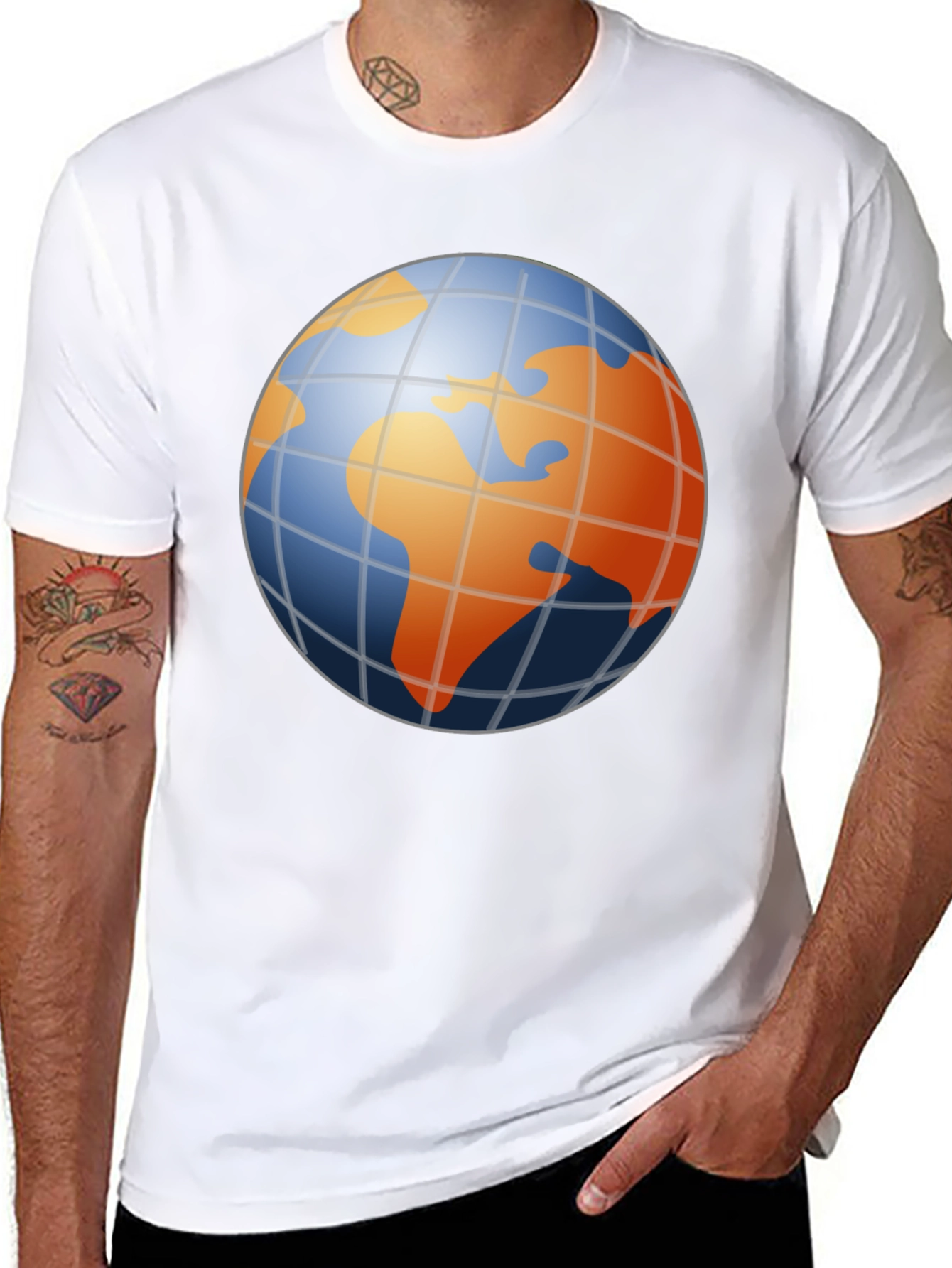 Globe Graphic Mens Black T-Shirt